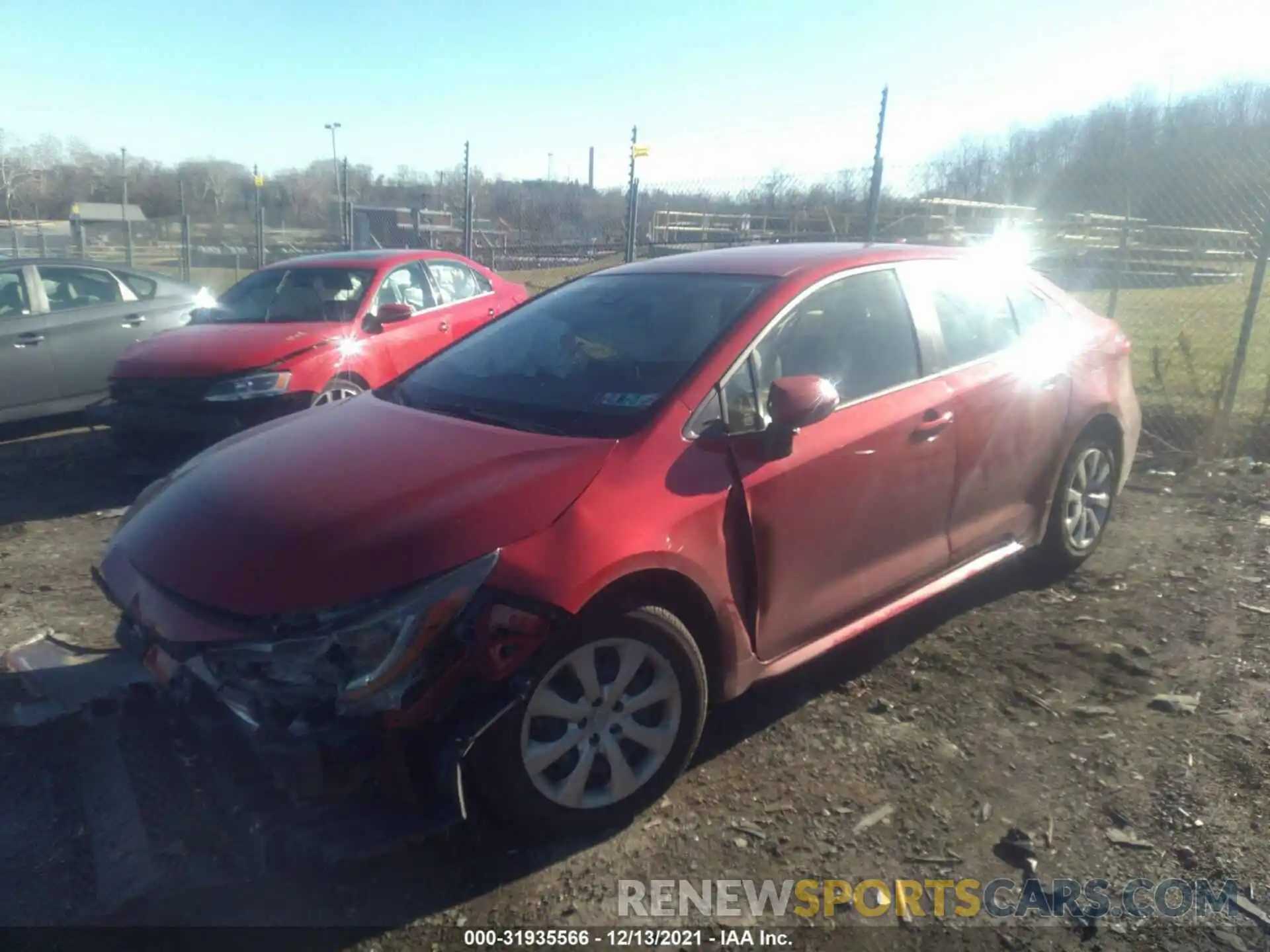 2 Photograph of a damaged car JTDEPMAE9MJ141779 TOYOTA COROLLA 2021