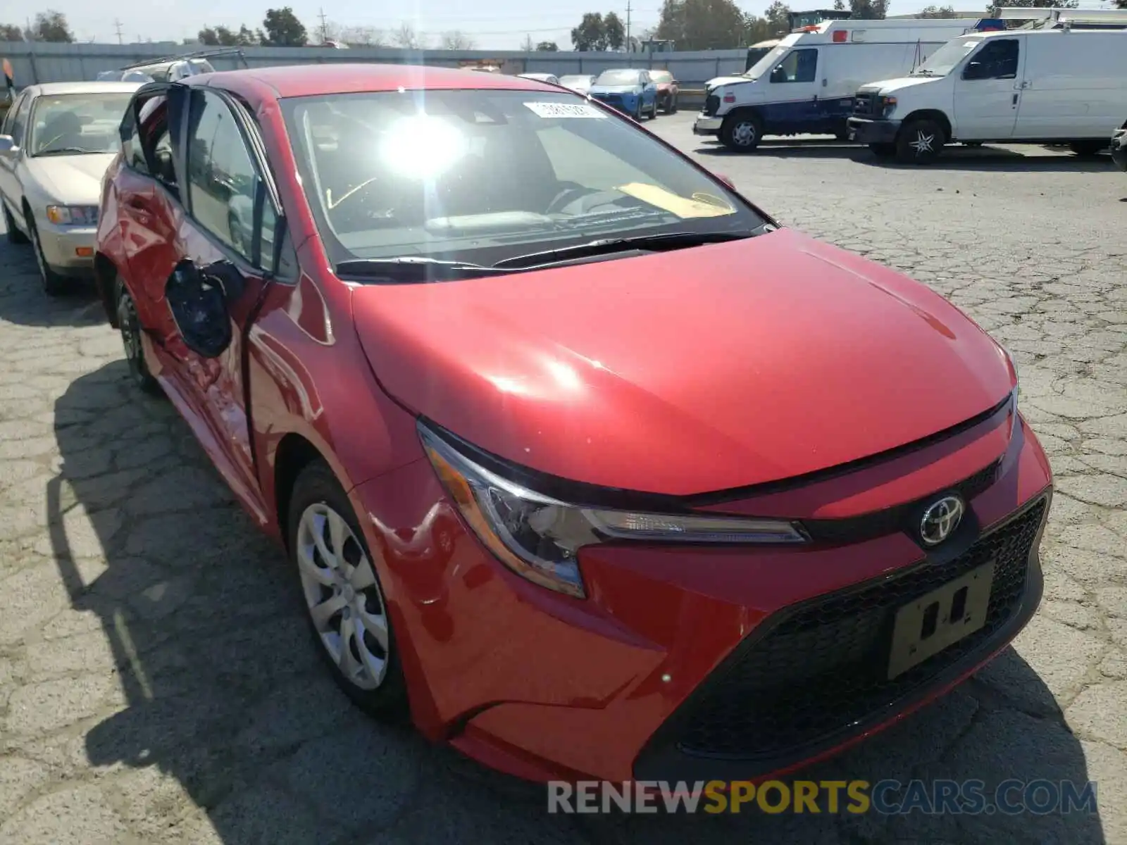 1 Photograph of a damaged car JTDEPMAE9MJ144228 TOYOTA COROLLA 2021