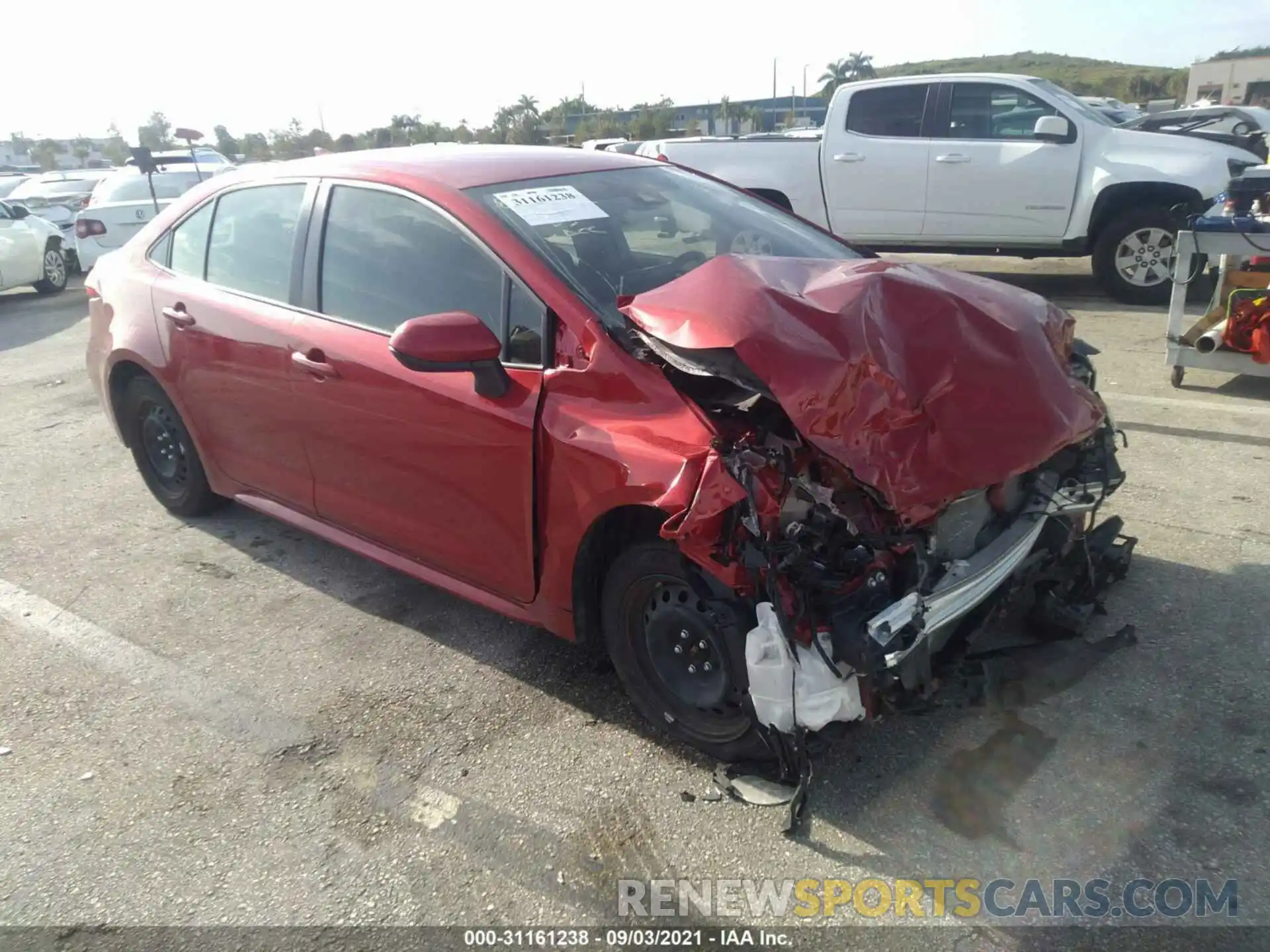 1 Photograph of a damaged car JTDEPMAE9MJ145301 TOYOTA COROLLA 2021