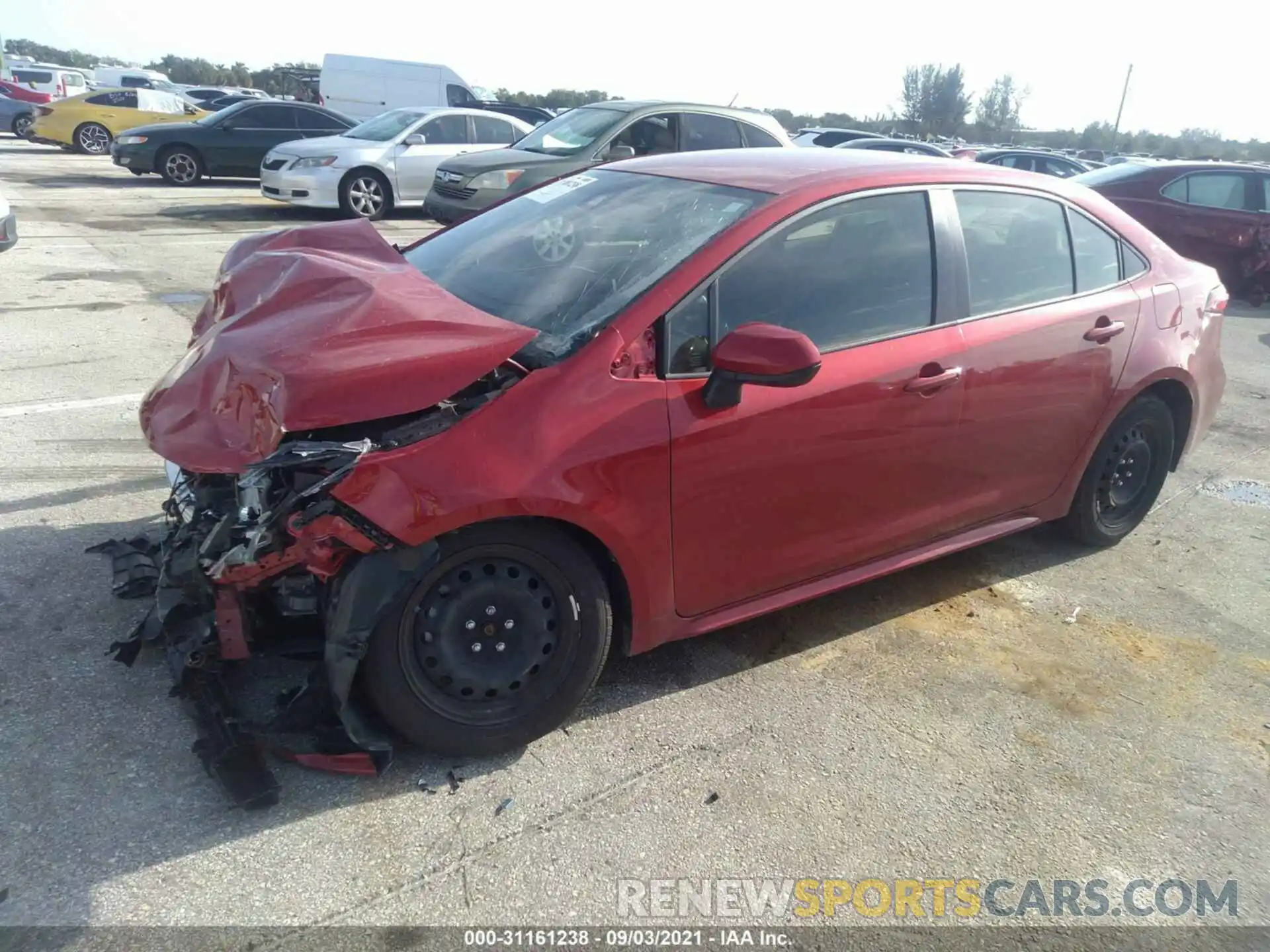 2 Photograph of a damaged car JTDEPMAE9MJ145301 TOYOTA COROLLA 2021