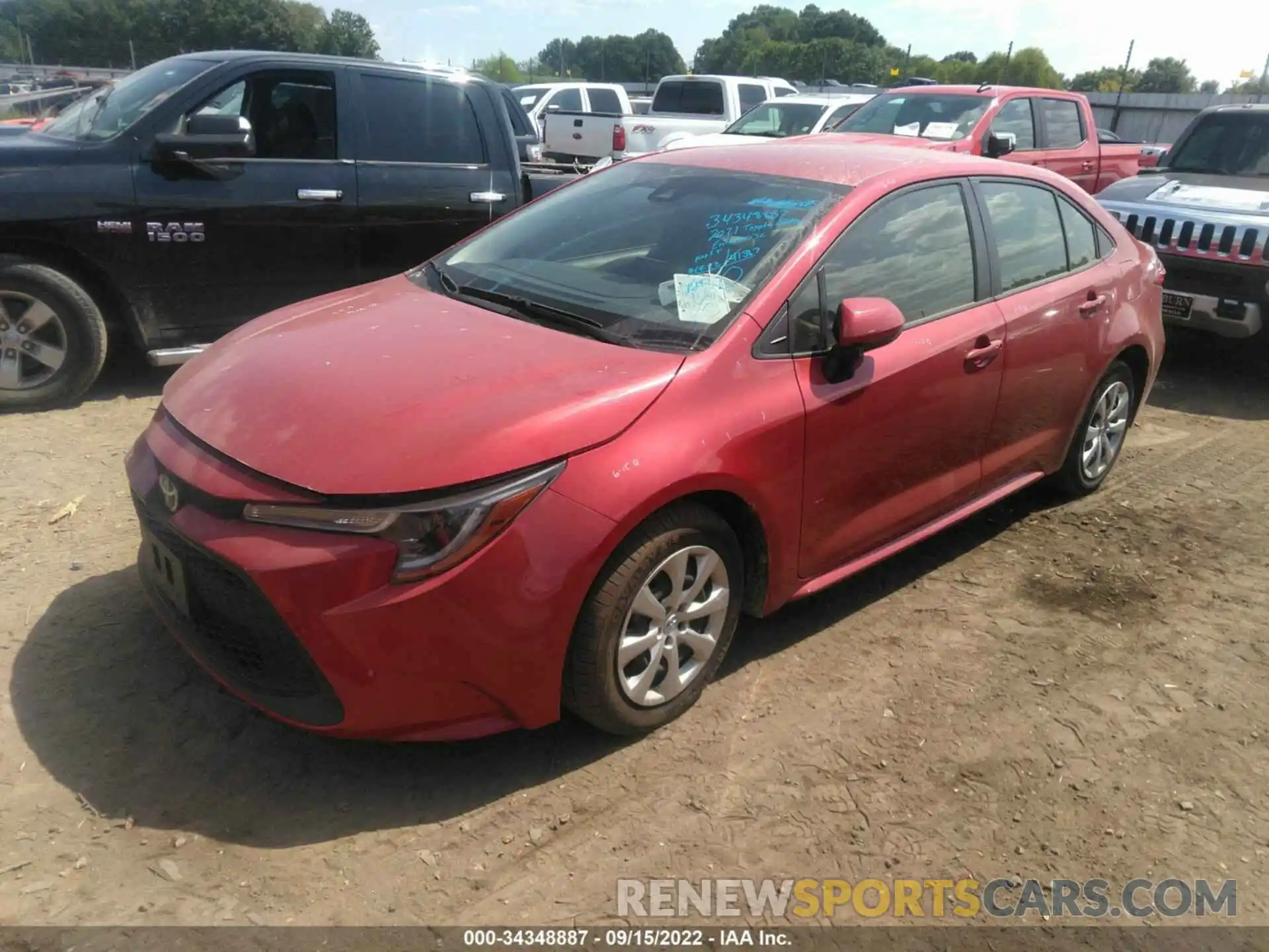 2 Photograph of a damaged car JTDEPMAE9MJ145847 TOYOTA COROLLA 2021