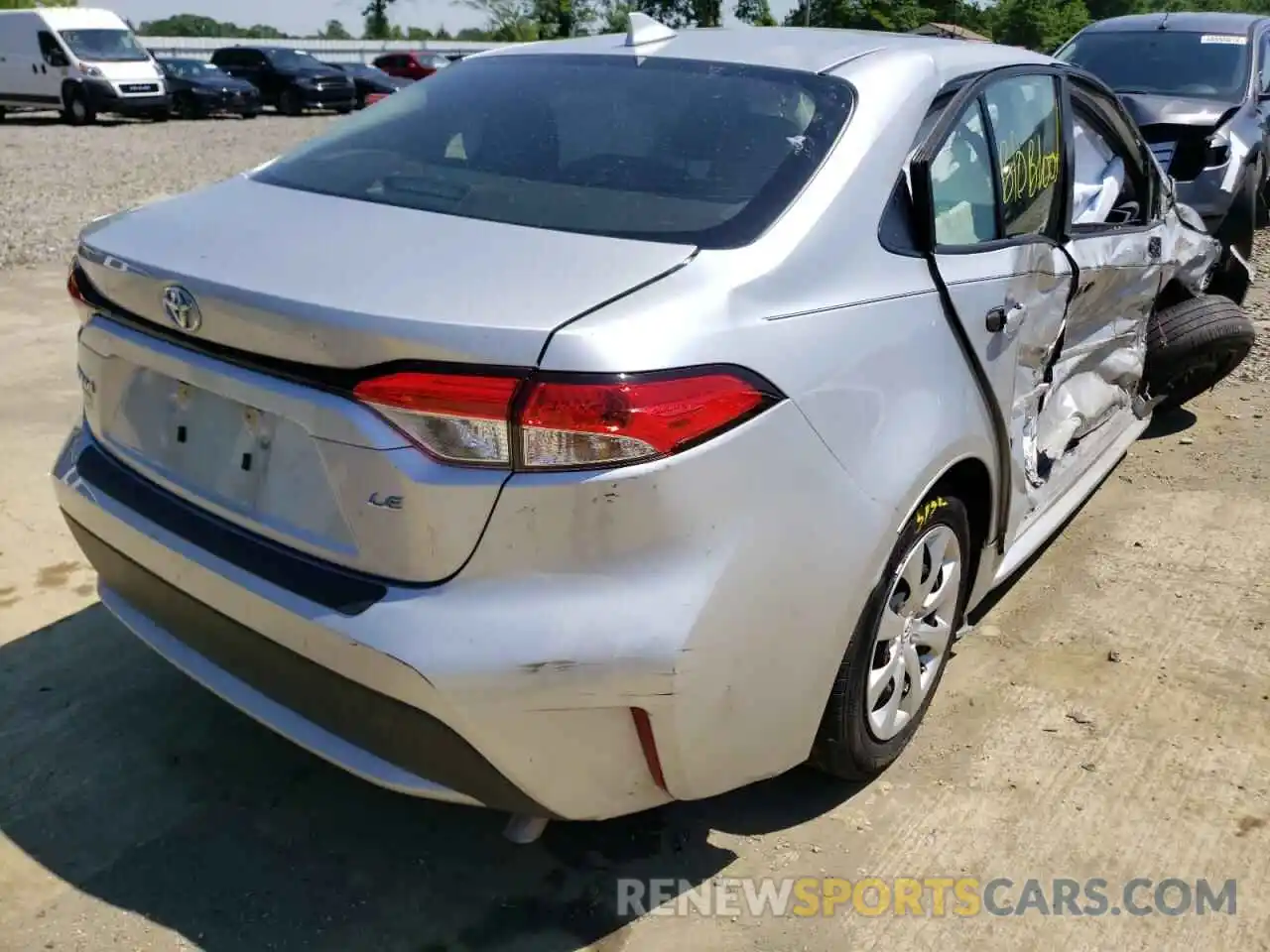 4 Photograph of a damaged car JTDEPMAE9MJ145959 TOYOTA COROLLA 2021