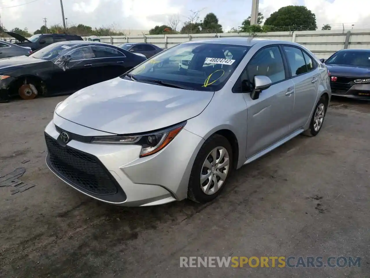 2 Photograph of a damaged car JTDEPMAE9MJ147873 TOYOTA COROLLA 2021