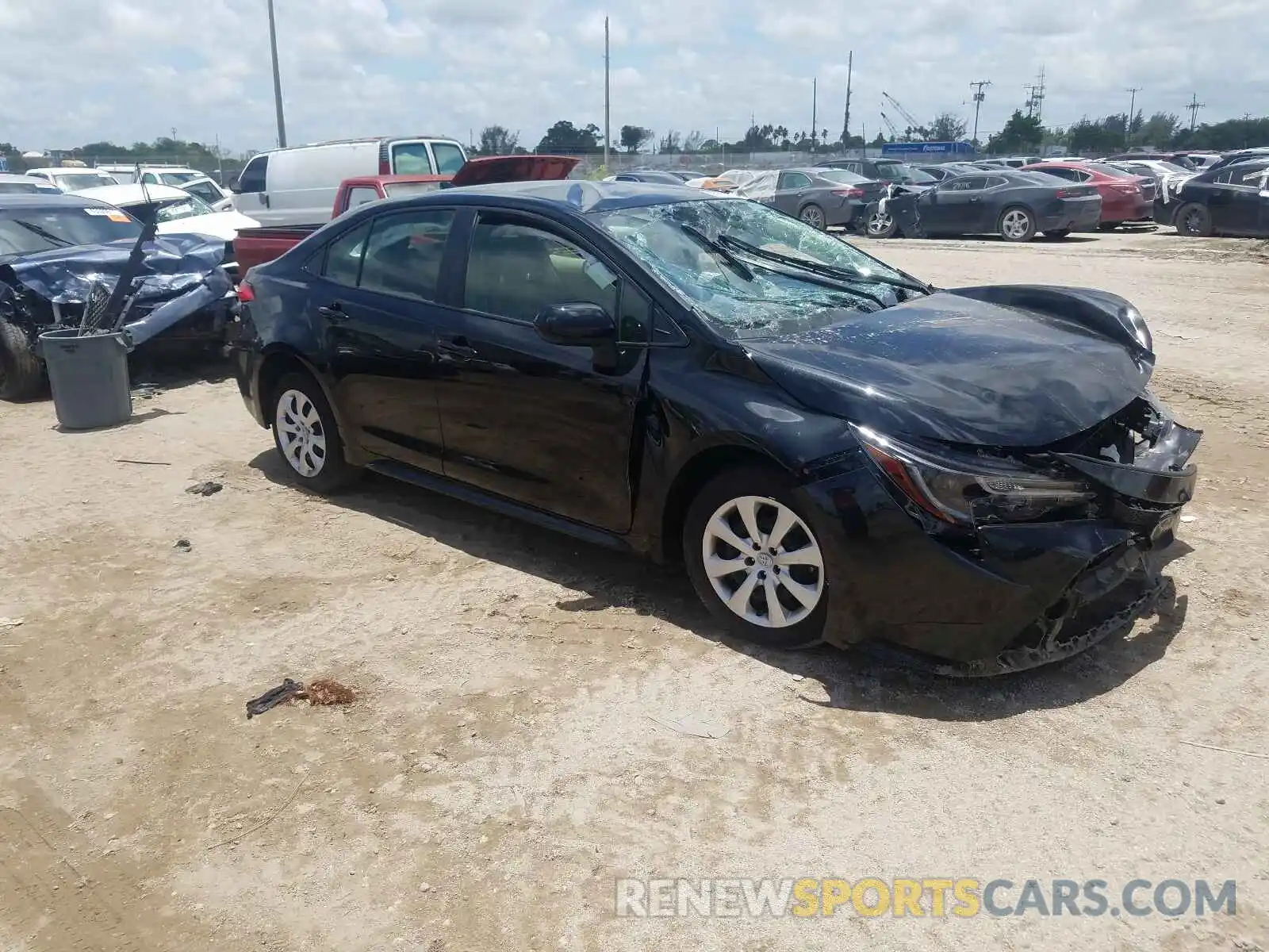 1 Photograph of a damaged car JTDEPMAE9MJ148697 TOYOTA COROLLA 2021