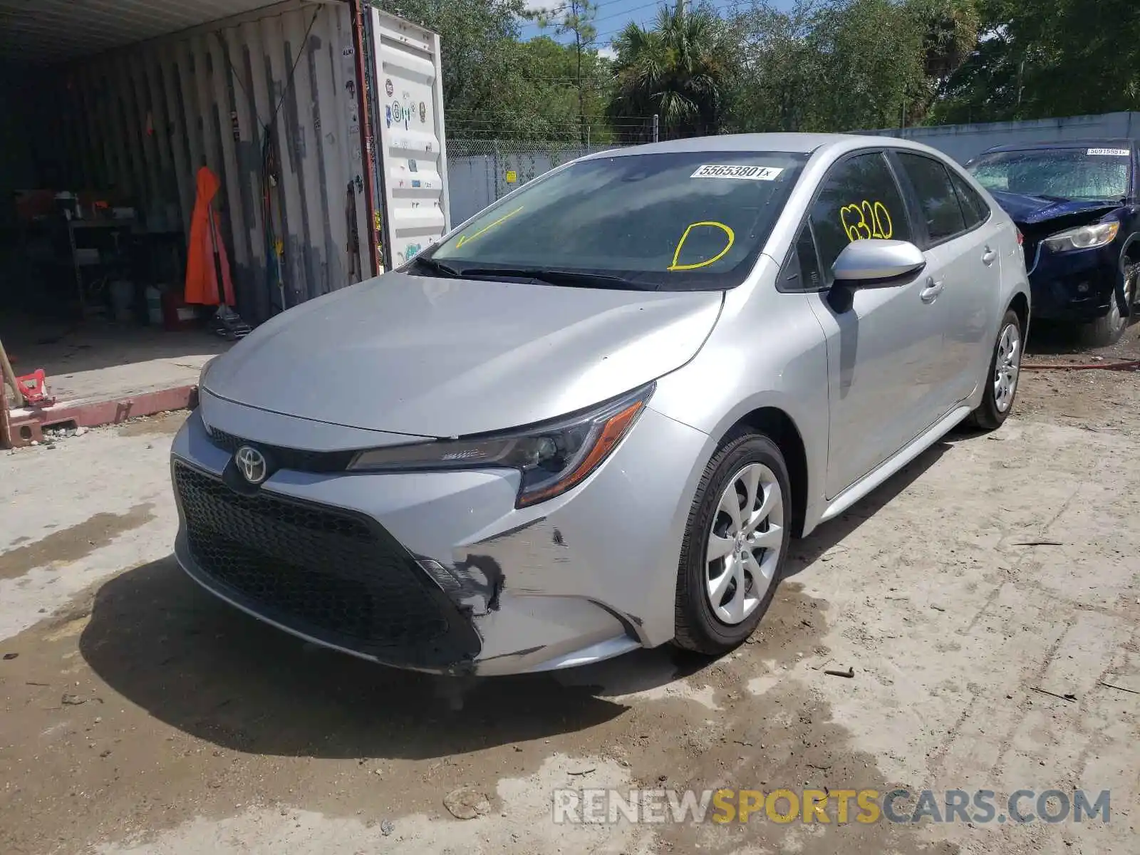 2 Photograph of a damaged car JTDEPMAE9MJ150532 TOYOTA COROLLA 2021