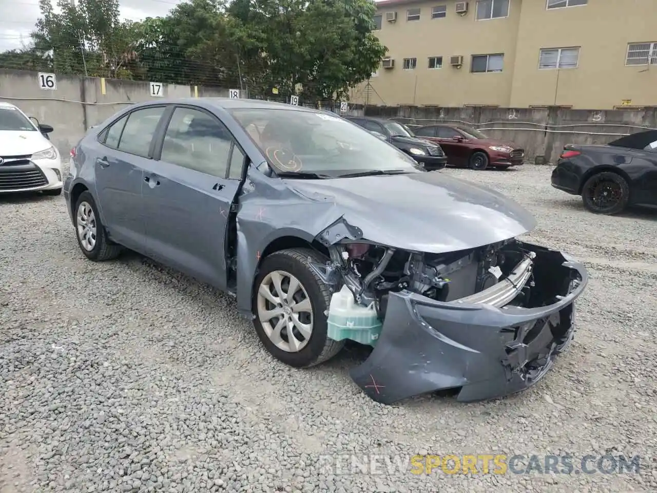 1 Photograph of a damaged car JTDEPMAE9MJ152250 TOYOTA COROLLA 2021