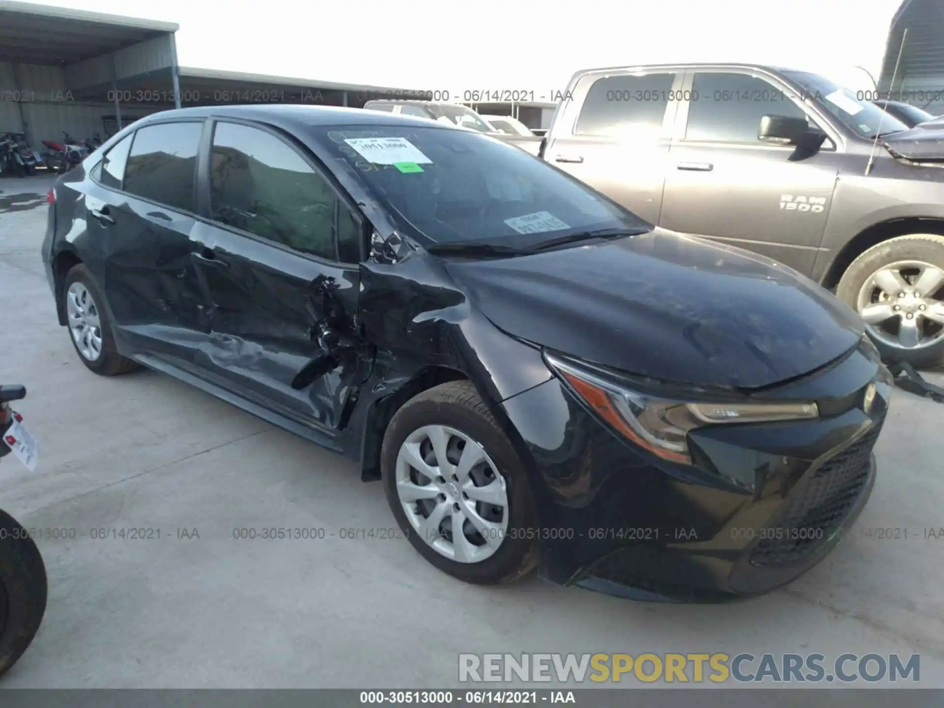 1 Photograph of a damaged car JTDEPMAE9MJ152538 TOYOTA COROLLA 2021