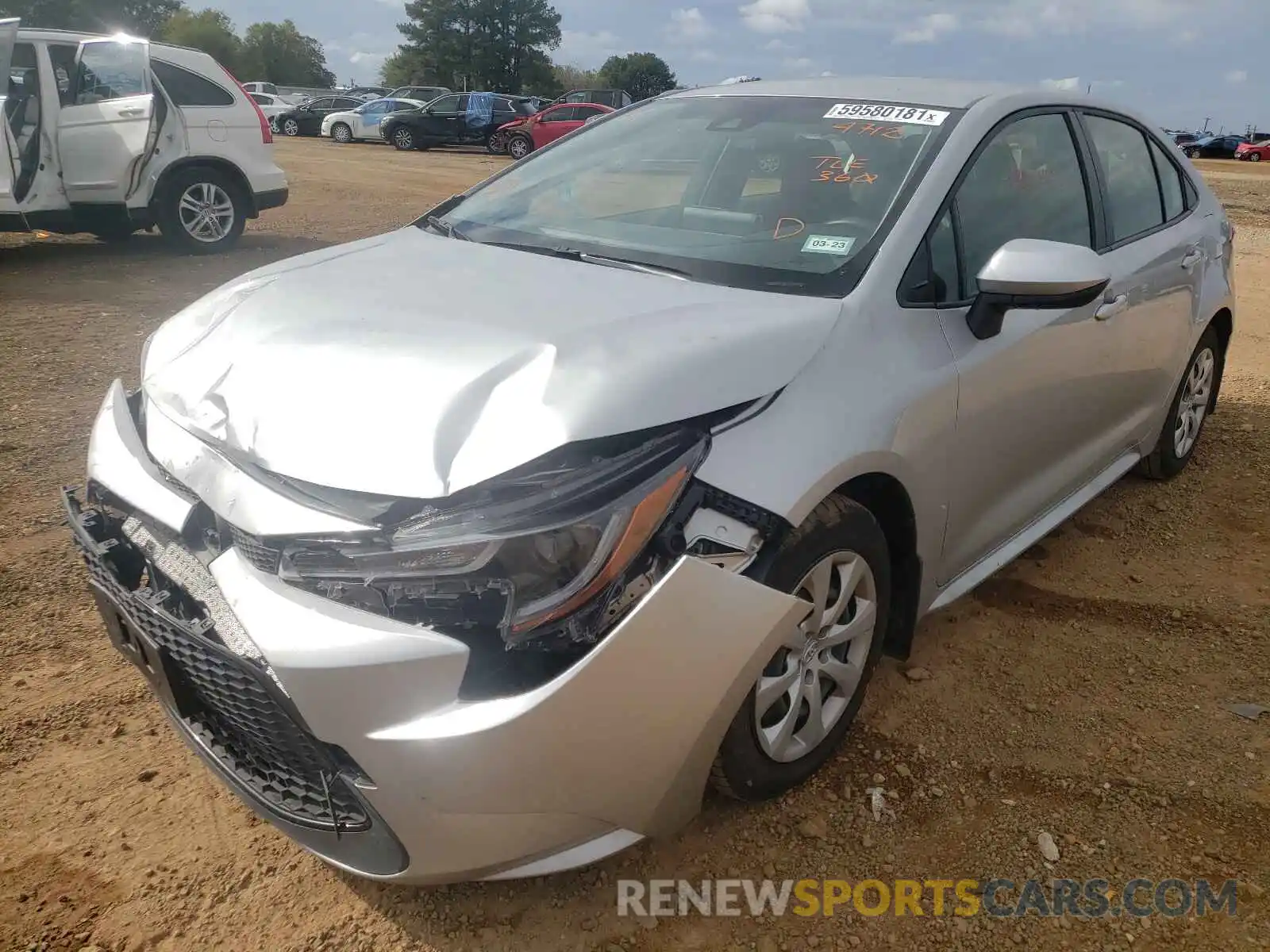 2 Photograph of a damaged car JTDEPMAE9MJ154712 TOYOTA COROLLA 2021