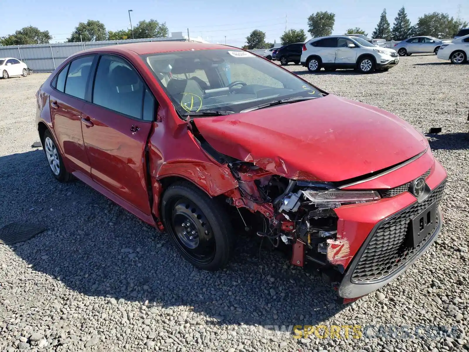 1 Photograph of a damaged car JTDEPMAE9MJ154869 TOYOTA COROLLA 2021