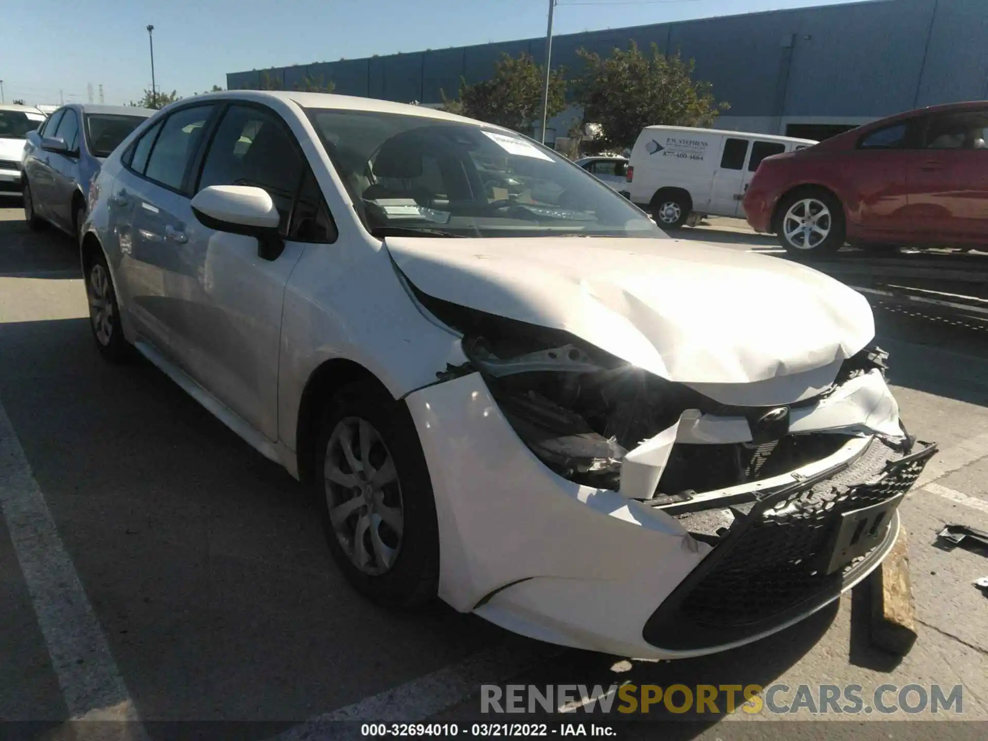 1 Photograph of a damaged car JTDEPMAE9MJ155147 TOYOTA COROLLA 2021