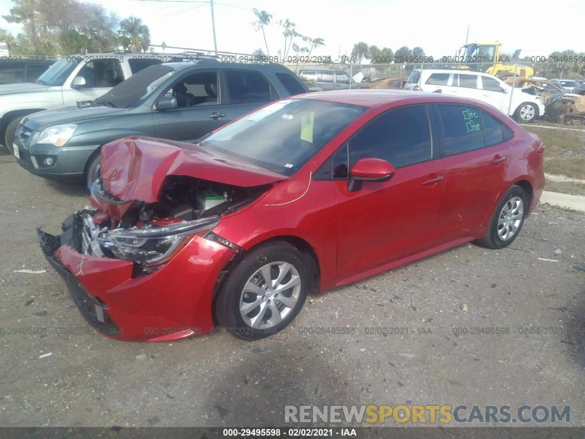 2 Photograph of a damaged car JTDEPMAE9MJ155844 TOYOTA COROLLA 2021