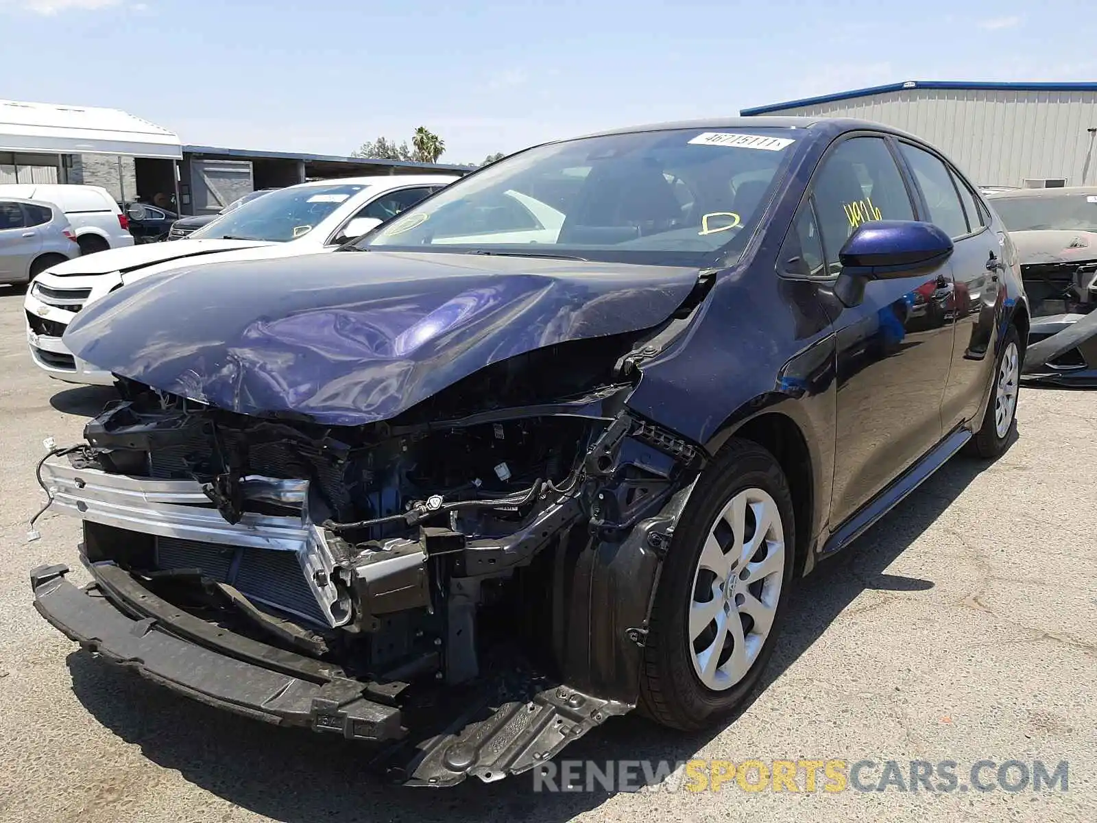 2 Photograph of a damaged car JTDEPMAE9MJ157688 TOYOTA COROLLA 2021