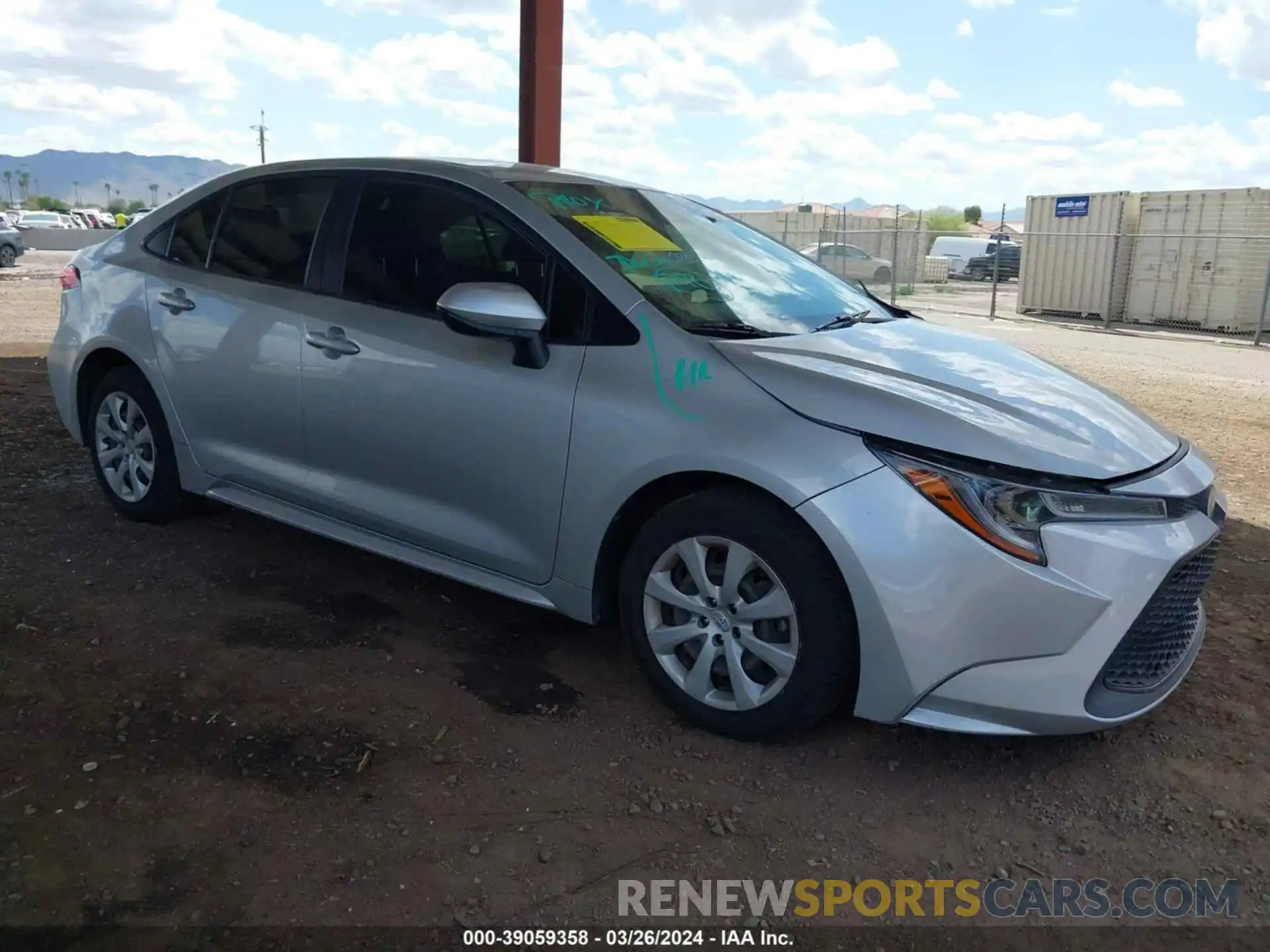 1 Photograph of a damaged car JTDEPMAE9MJ159599 TOYOTA COROLLA 2021