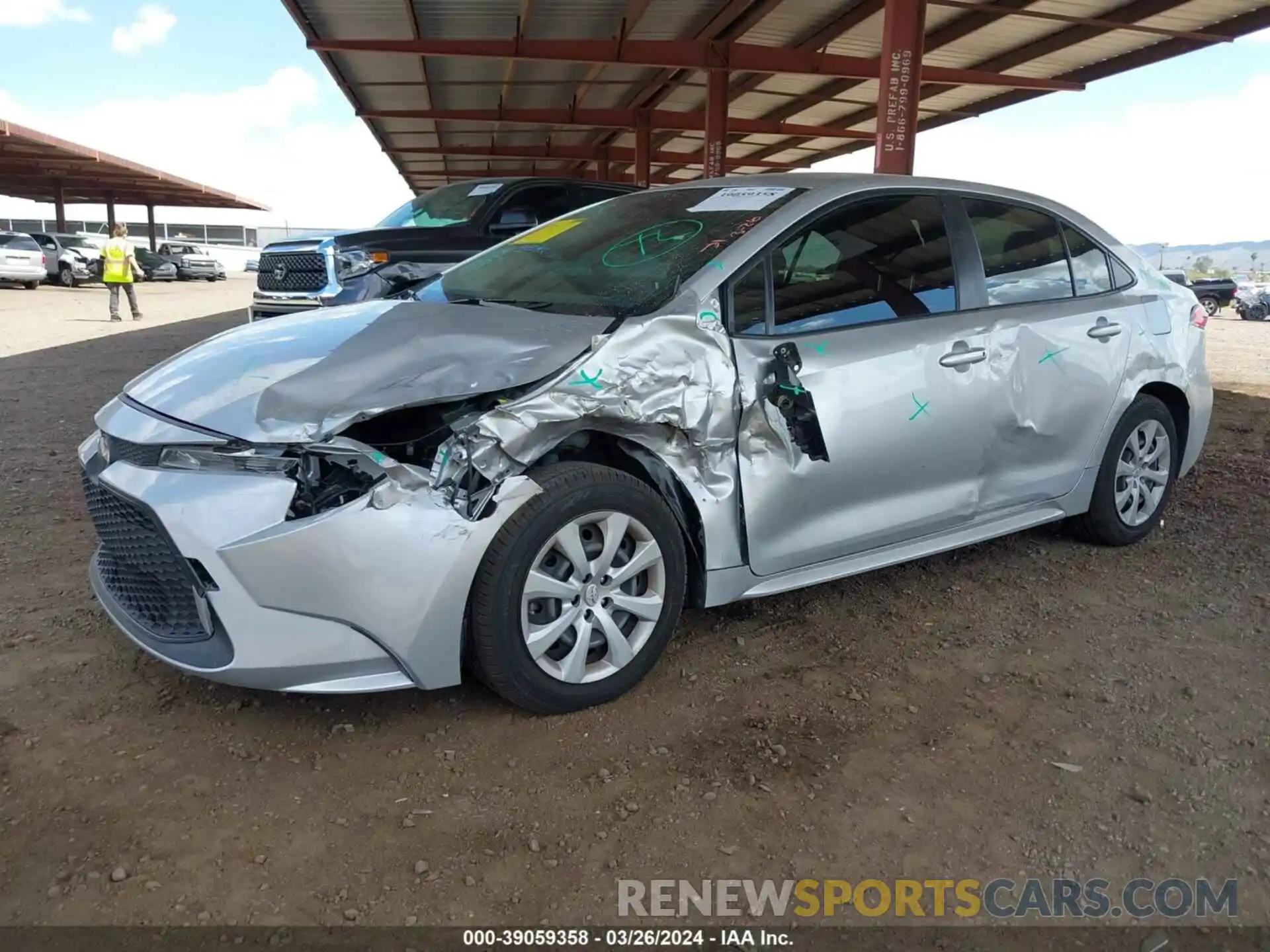 2 Photograph of a damaged car JTDEPMAE9MJ159599 TOYOTA COROLLA 2021