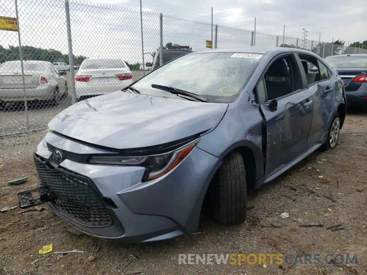 2 Photograph of a damaged car JTDEPMAE9MJ162261 TOYOTA COROLLA 2021