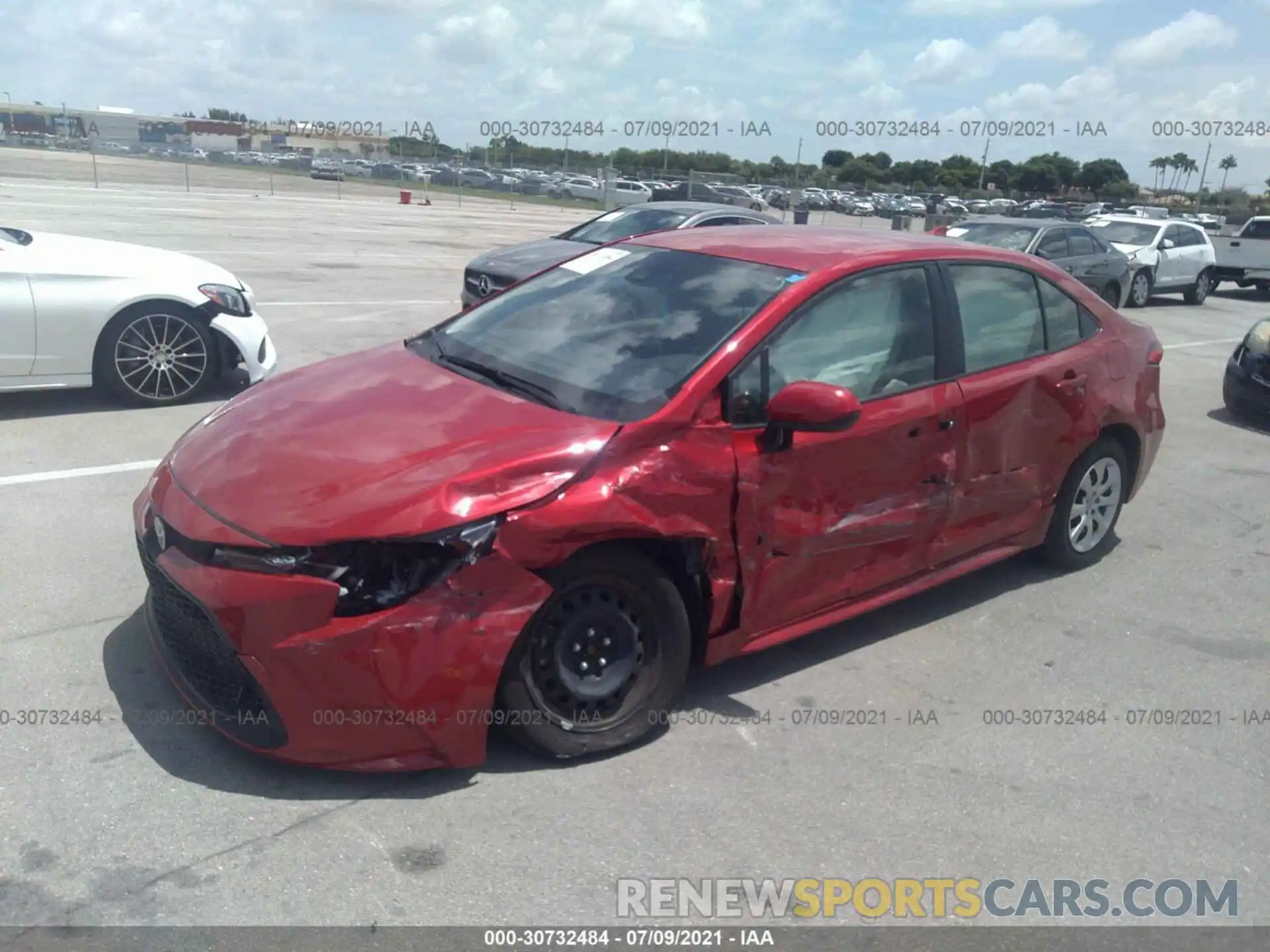 2 Photograph of a damaged car JTDEPMAE9MJ163720 TOYOTA COROLLA 2021