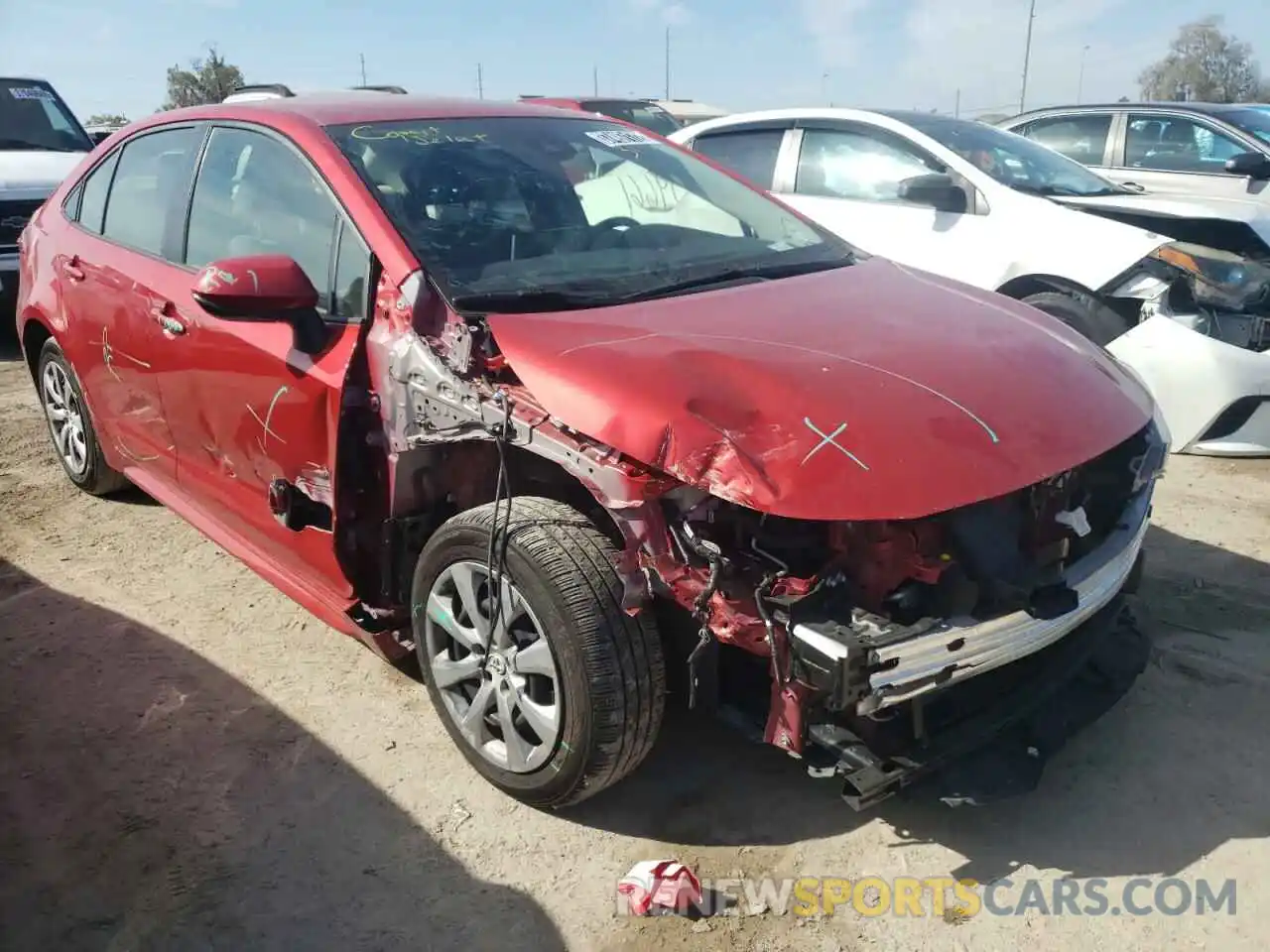 1 Photograph of a damaged car JTDEPMAE9MJ166097 TOYOTA COROLLA 2021