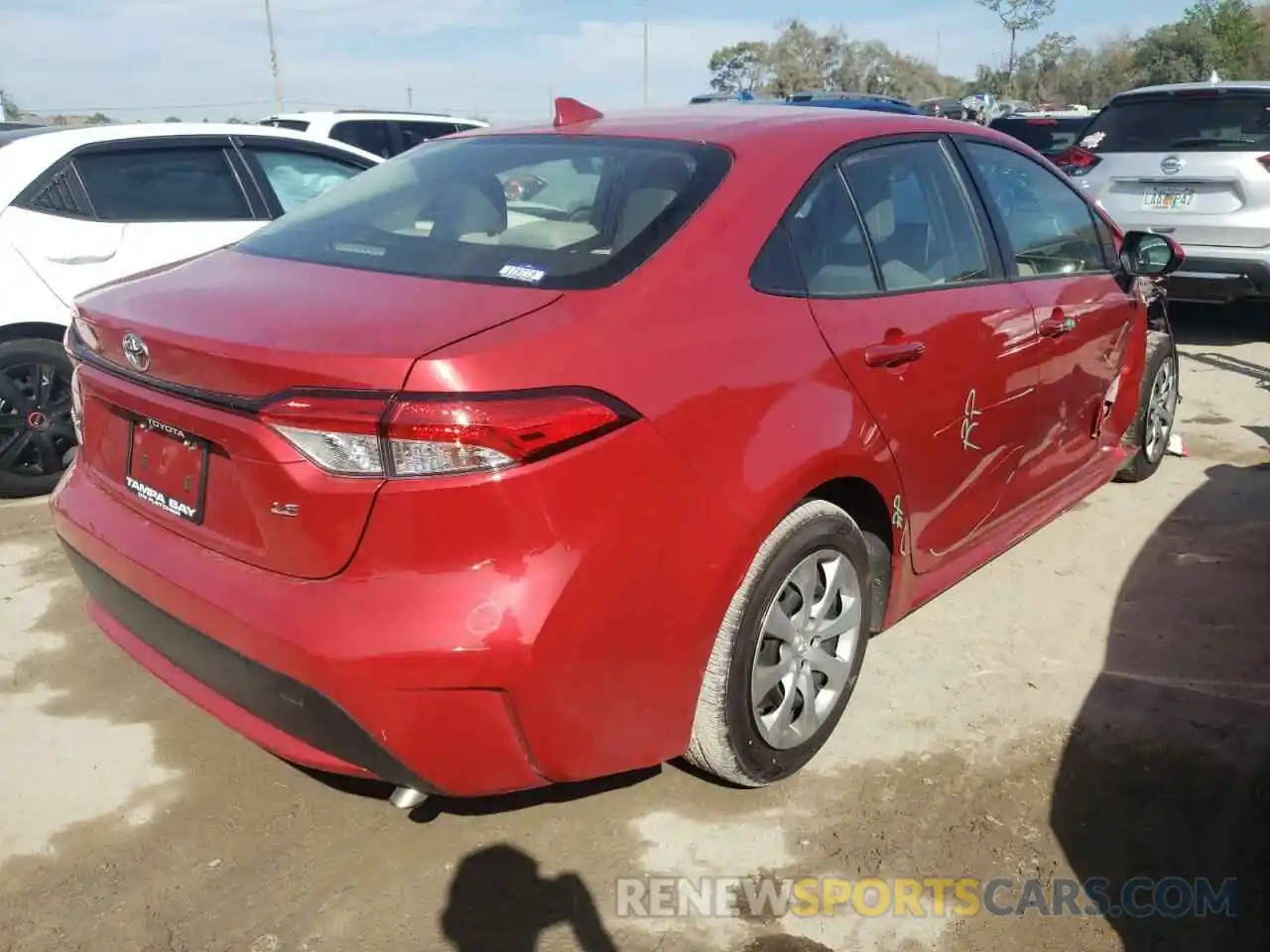 4 Photograph of a damaged car JTDEPMAE9MJ166097 TOYOTA COROLLA 2021