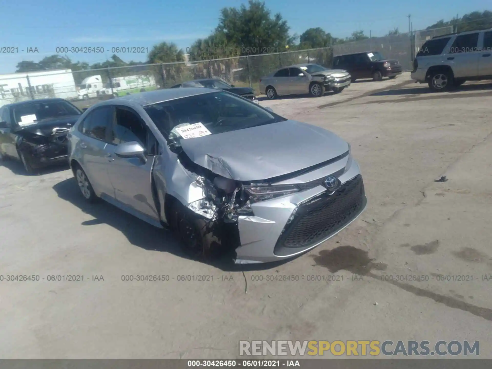 1 Photograph of a damaged car JTDEPMAE9MJ166875 TOYOTA COROLLA 2021