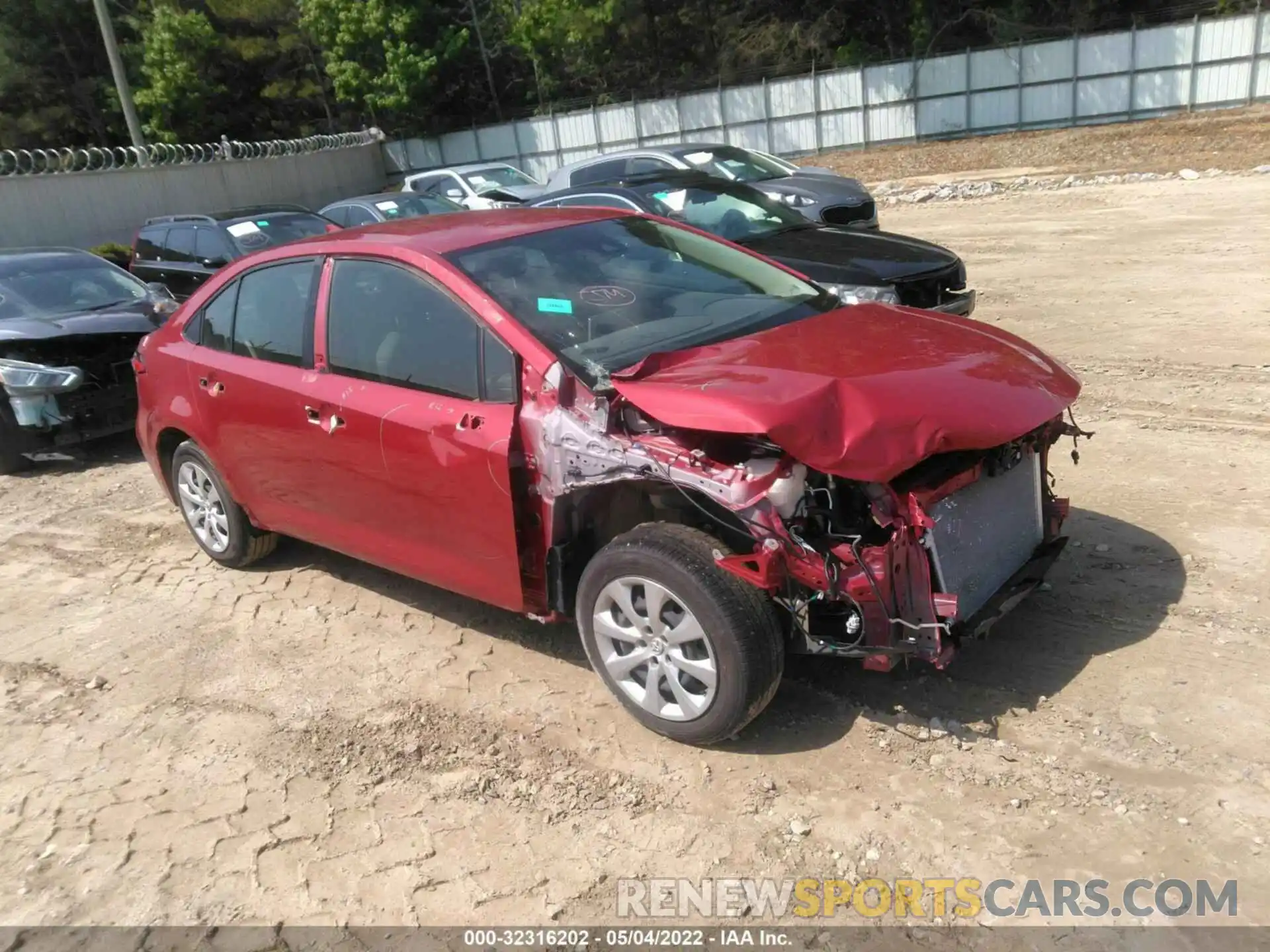 1 Photograph of a damaged car JTDEPMAE9MJ167282 TOYOTA COROLLA 2021