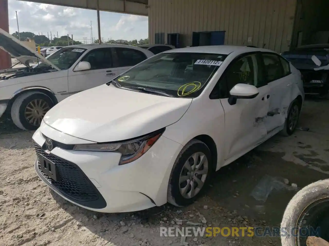 2 Photograph of a damaged car JTDEPMAE9MJ170375 TOYOTA COROLLA 2021