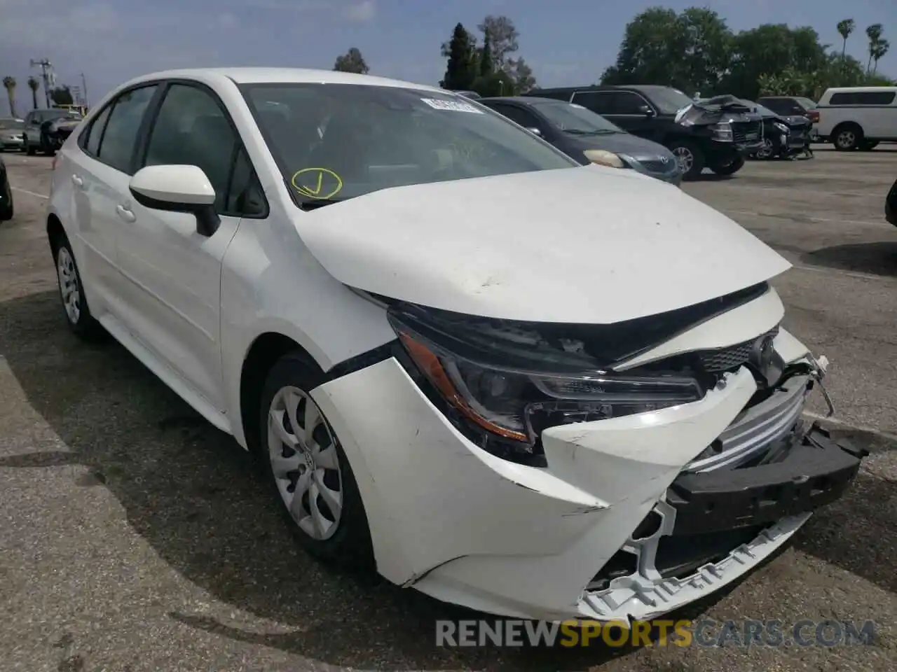 1 Photograph of a damaged car JTDEPMAE9MJ170988 TOYOTA COROLLA 2021