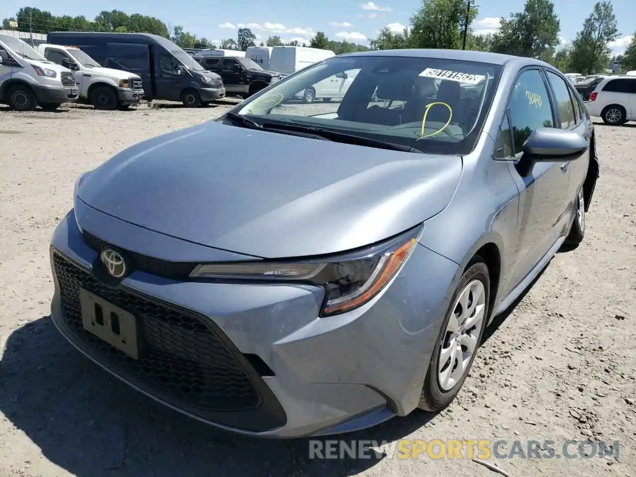 2 Photograph of a damaged car JTDEPMAE9MJ172689 TOYOTA COROLLA 2021