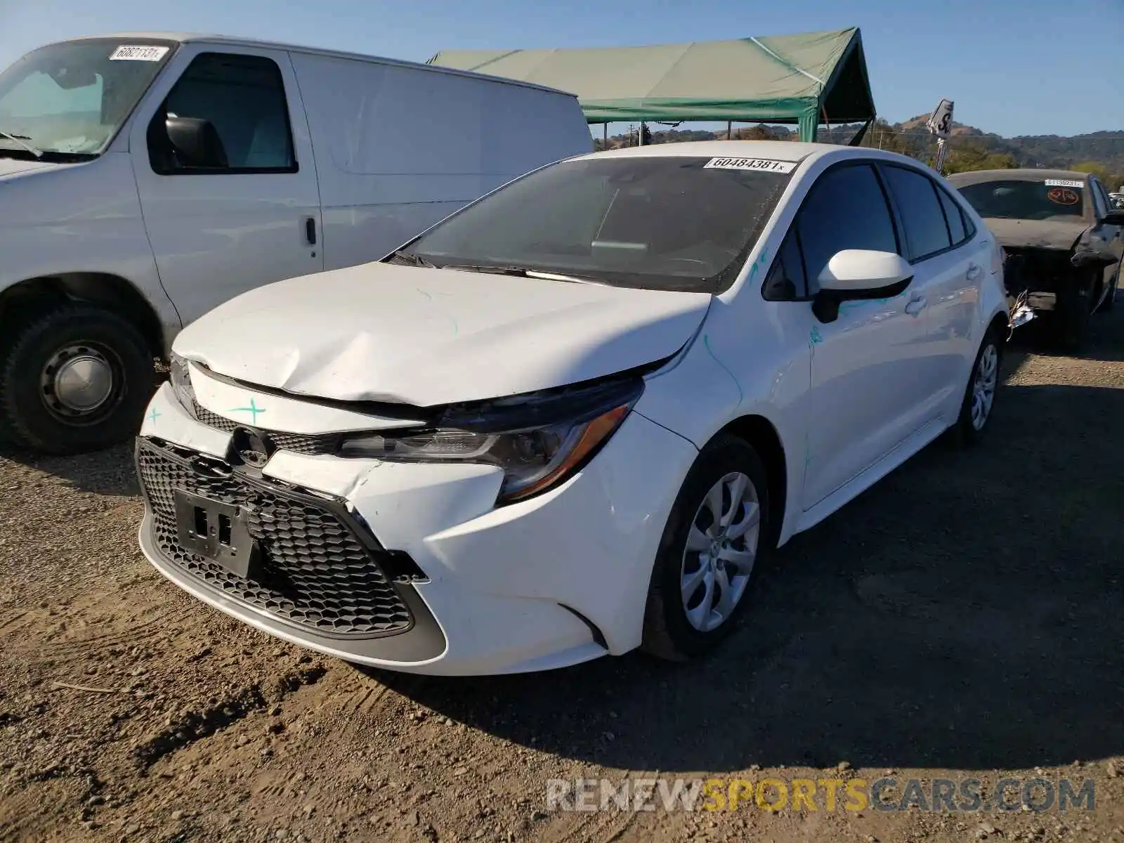 2 Photograph of a damaged car JTDEPMAE9MJ176936 TOYOTA COROLLA 2021