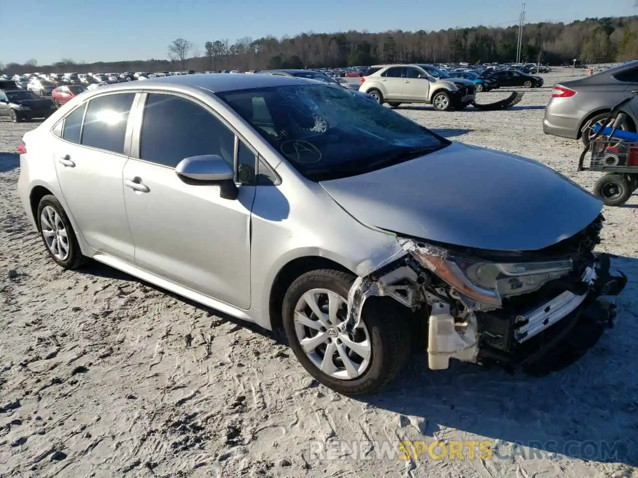 1 Photograph of a damaged car JTDEPMAE9MJ177102 TOYOTA COROLLA 2021