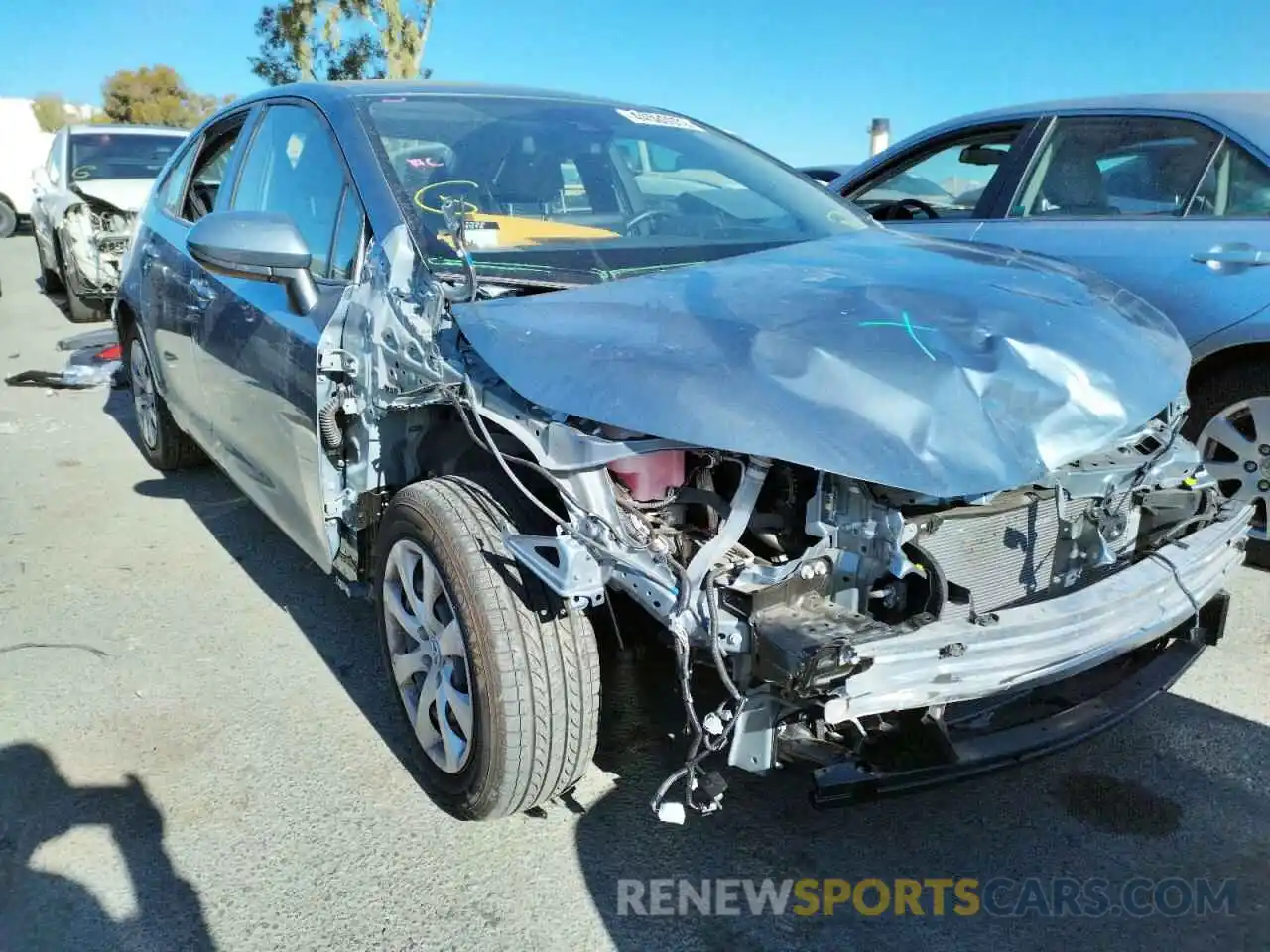 1 Photograph of a damaged car JTDEPMAE9MJ178573 TOYOTA COROLLA 2021