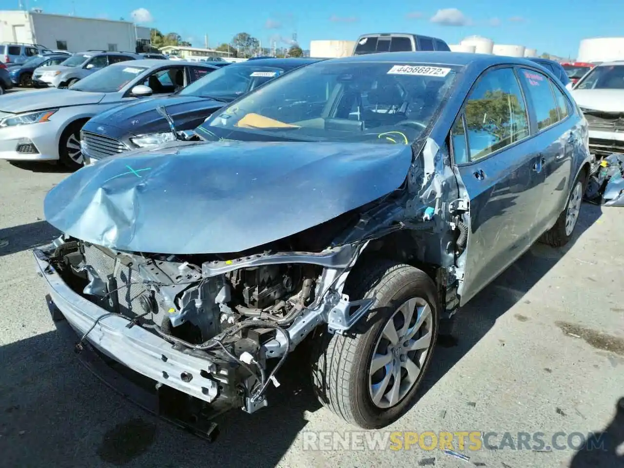 2 Photograph of a damaged car JTDEPMAE9MJ178573 TOYOTA COROLLA 2021