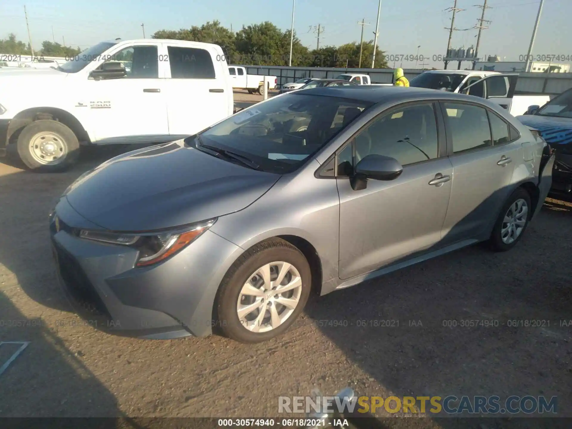 2 Photograph of a damaged car JTDEPMAE9MJ179528 TOYOTA COROLLA 2021