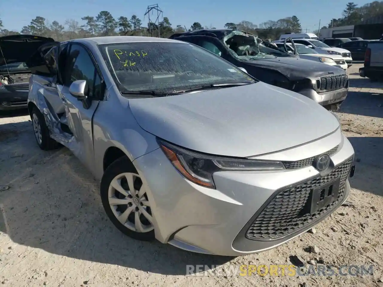 1 Photograph of a damaged car JTDEPMAE9MJ183966 TOYOTA COROLLA 2021