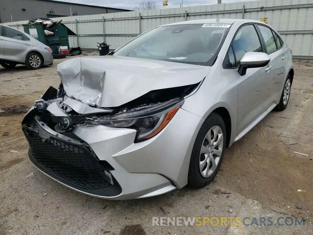 2 Photograph of a damaged car JTDEPMAE9MJ188228 TOYOTA COROLLA 2021