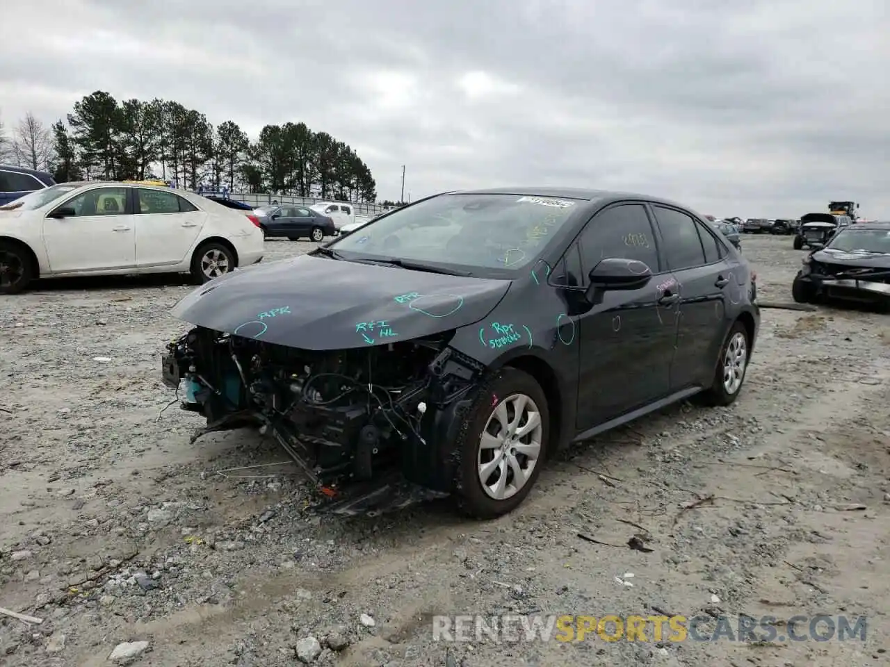 2 Фотография поврежденного автомобиля JTDEPMAEXMJ123937 TOYOTA COROLLA 2021