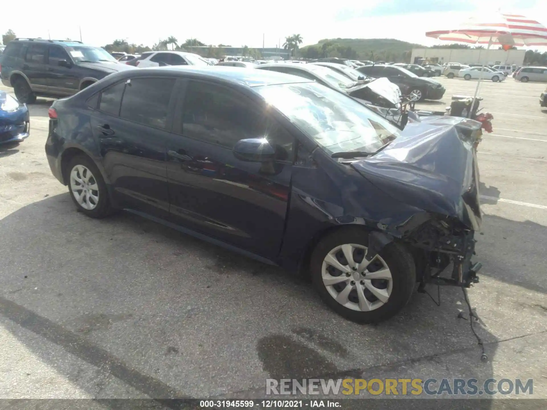 1 Photograph of a damaged car JTDEPMAEXMJ124246 TOYOTA COROLLA 2021