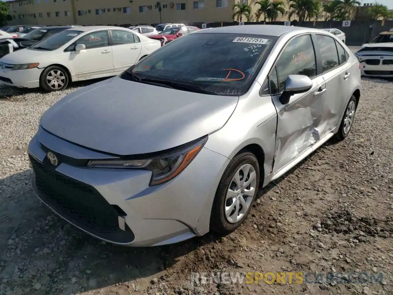 2 Photograph of a damaged car JTDEPMAEXMJ125736 TOYOTA COROLLA 2021