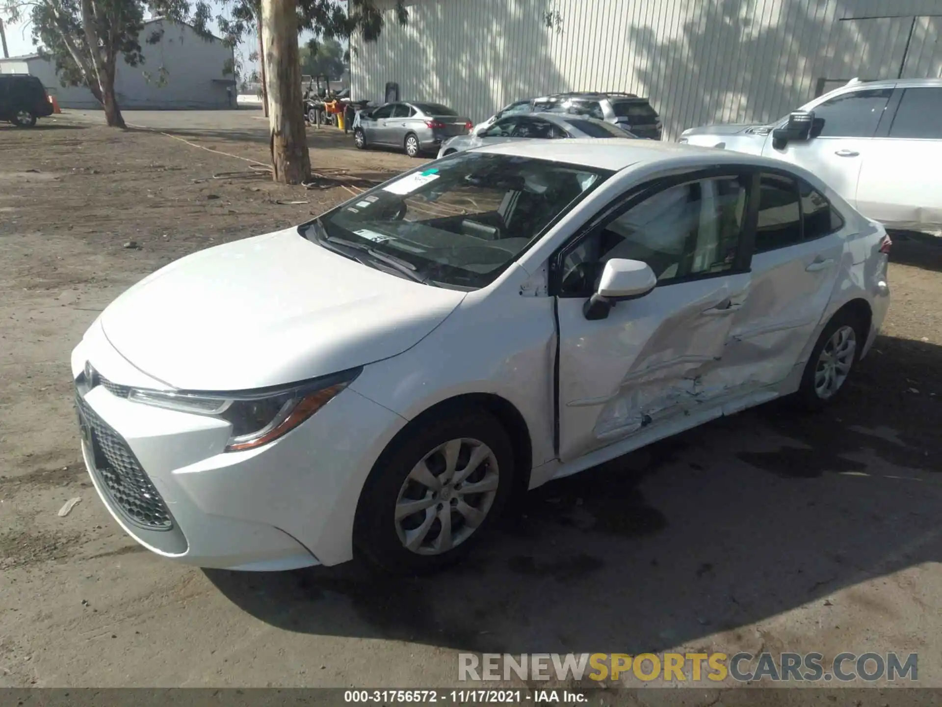 2 Photograph of a damaged car JTDEPMAEXMJ131360 TOYOTA COROLLA 2021