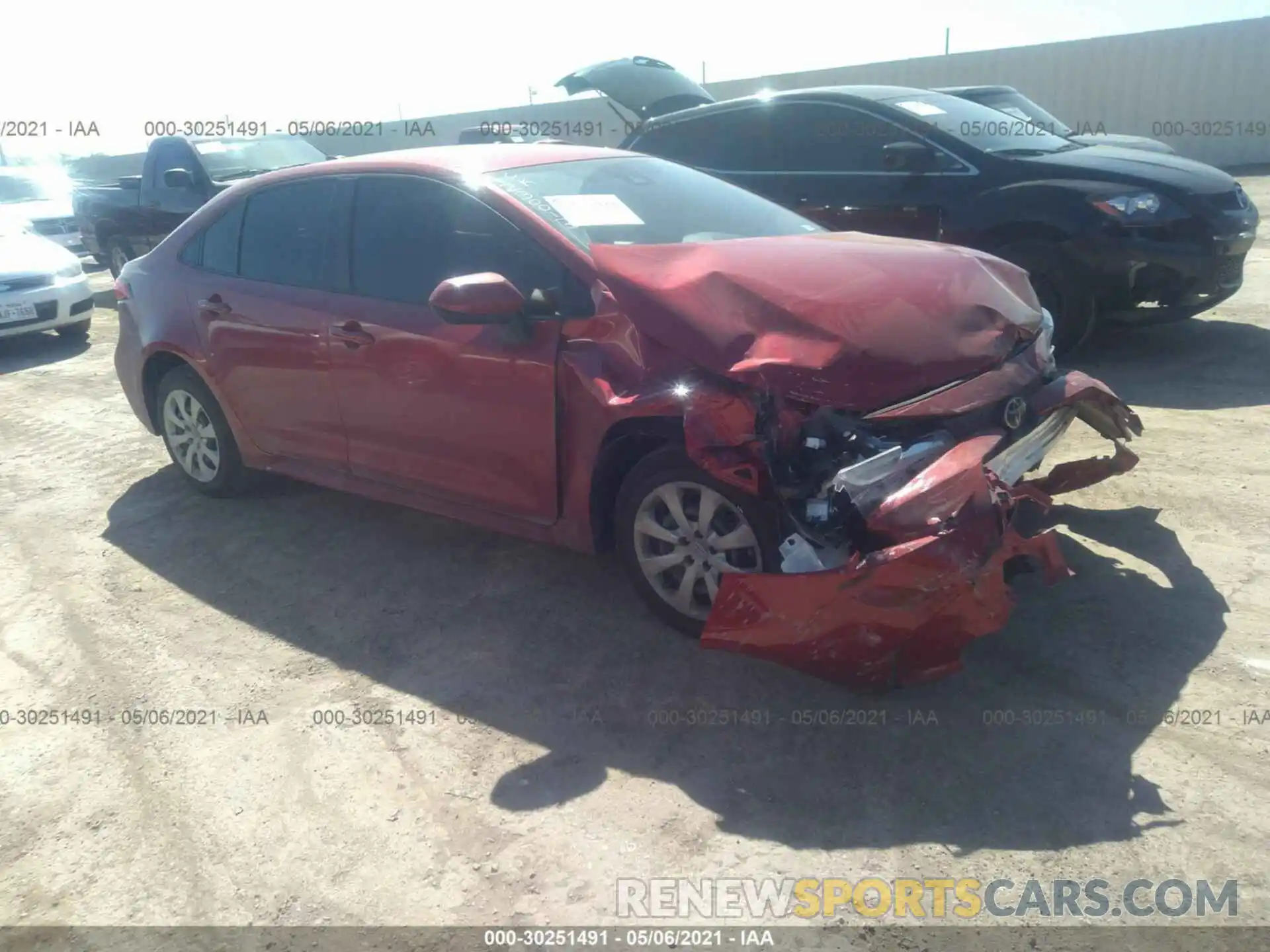 1 Photograph of a damaged car JTDEPMAEXMJ138955 TOYOTA COROLLA 2021