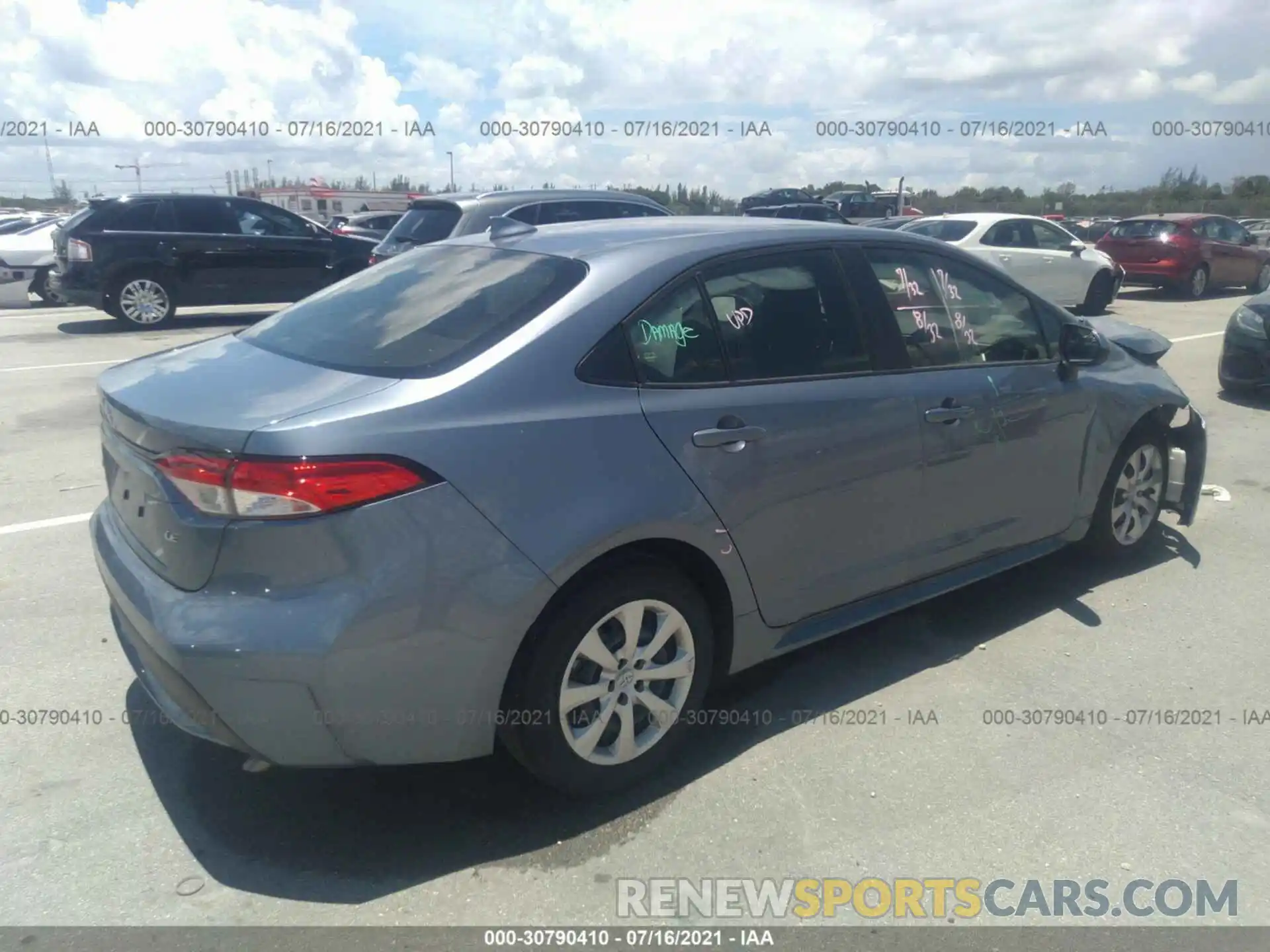 4 Photograph of a damaged car JTDEPMAEXMJ141600 TOYOTA COROLLA 2021