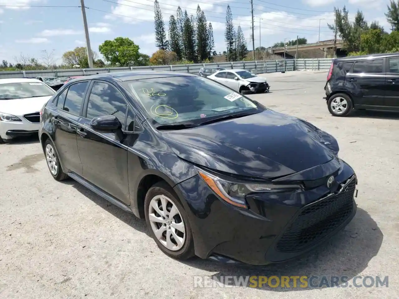 1 Photograph of a damaged car JTDEPMAEXMJ143881 TOYOTA COROLLA 2021