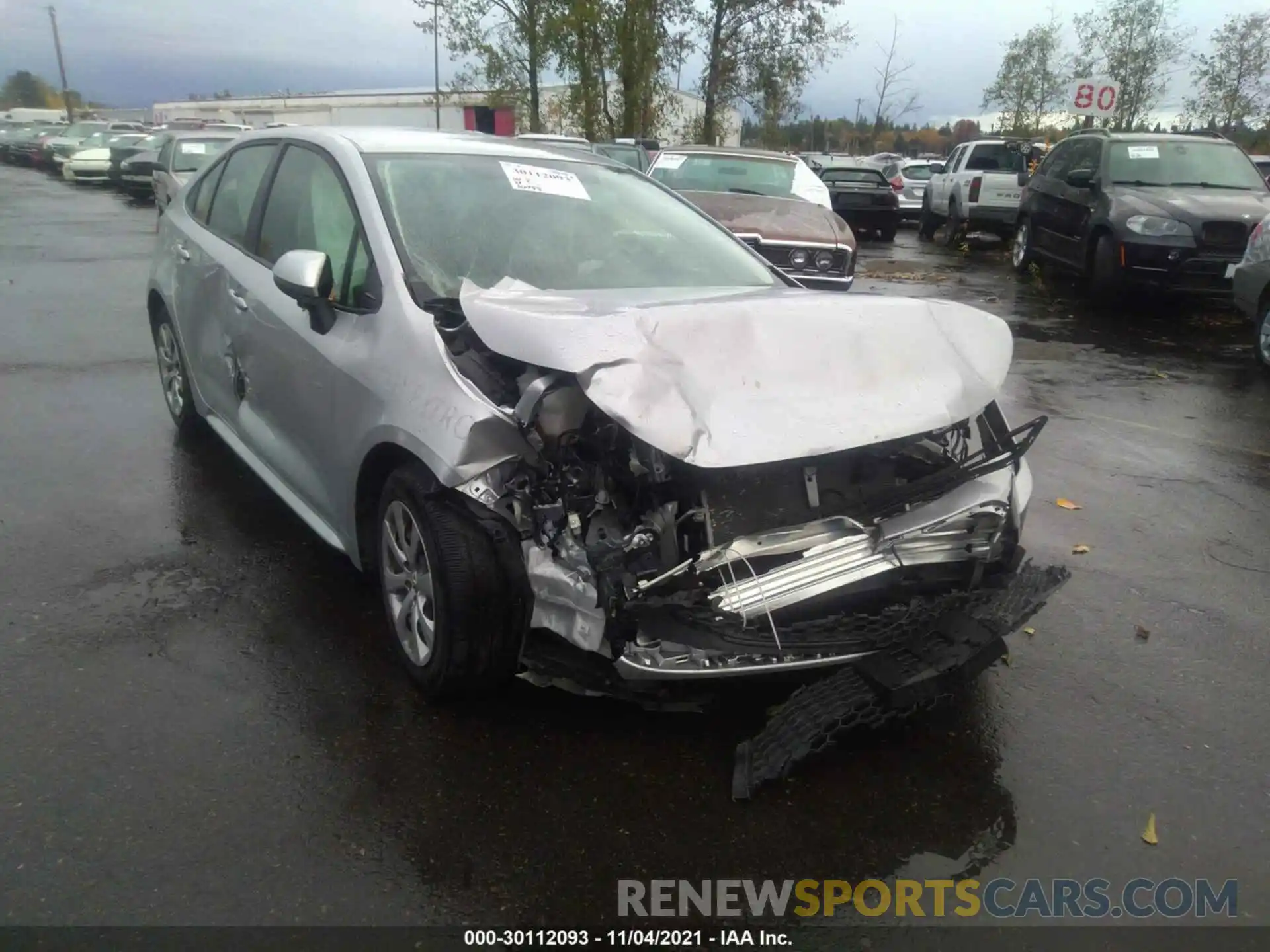 1 Photograph of a damaged car JTDEPMAEXMJ152788 TOYOTA COROLLA 2021