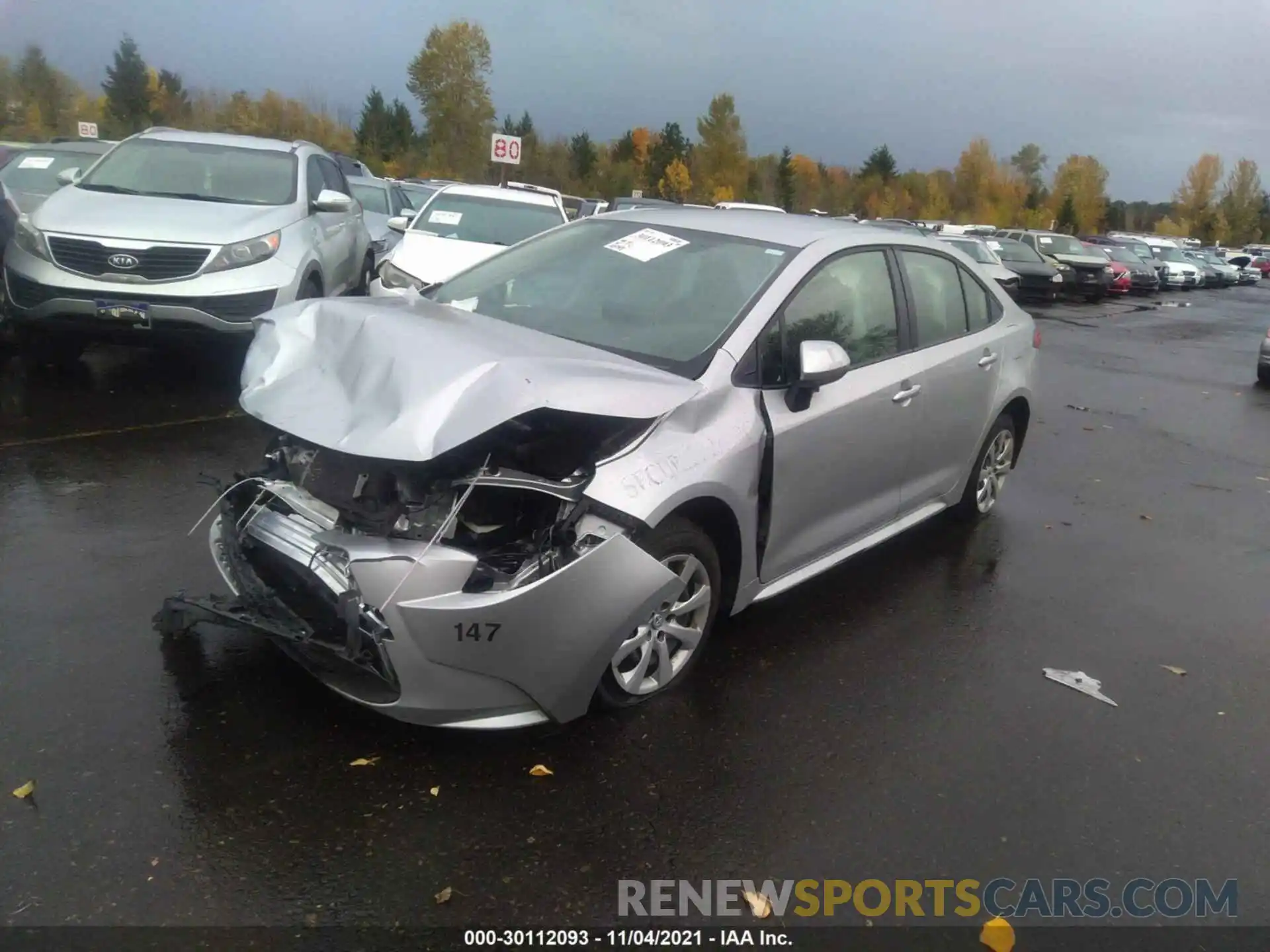 2 Photograph of a damaged car JTDEPMAEXMJ152788 TOYOTA COROLLA 2021