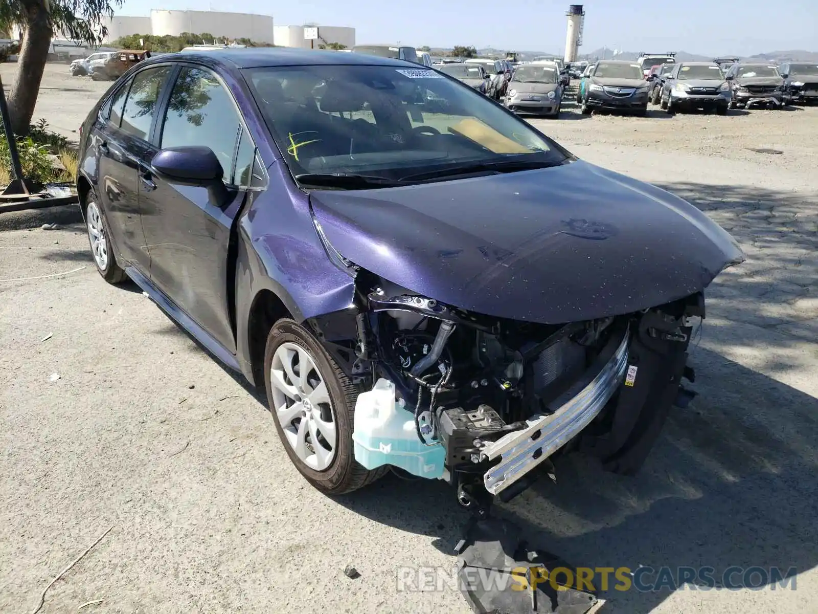 1 Photograph of a damaged car JTDEPMAEXMJ153052 TOYOTA COROLLA 2021