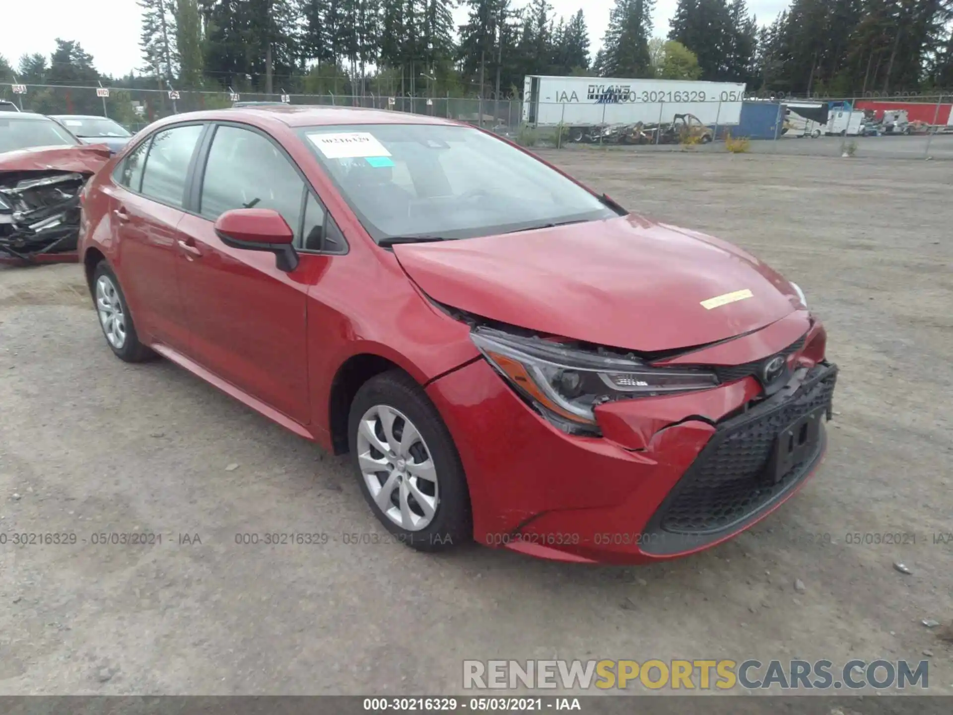 1 Photograph of a damaged car JTDEPMAEXMJ154914 TOYOTA COROLLA 2021