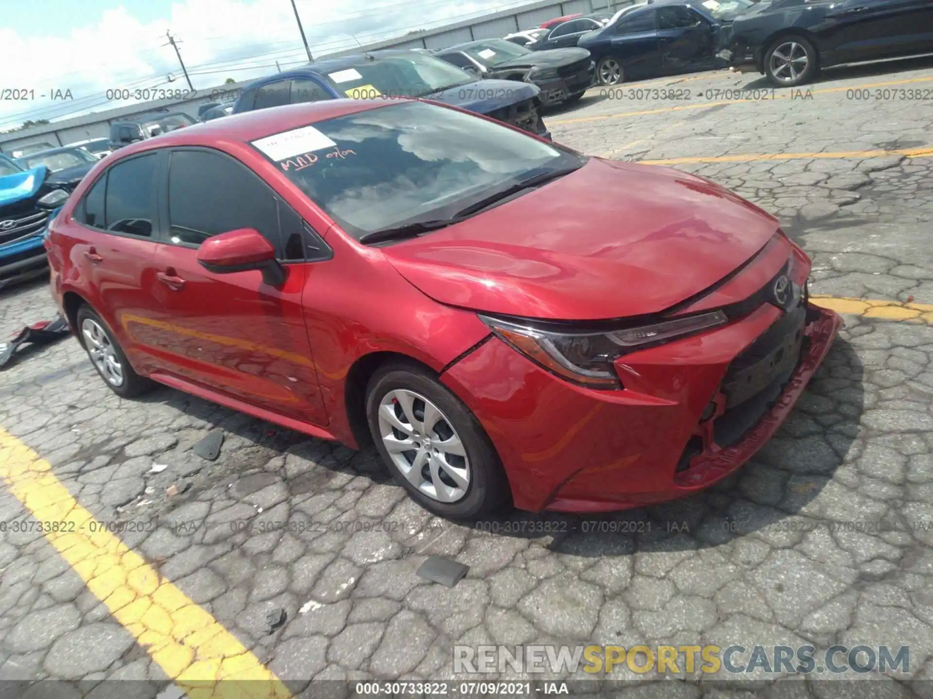 1 Photograph of a damaged car JTDEPMAEXMJ159708 TOYOTA COROLLA 2021