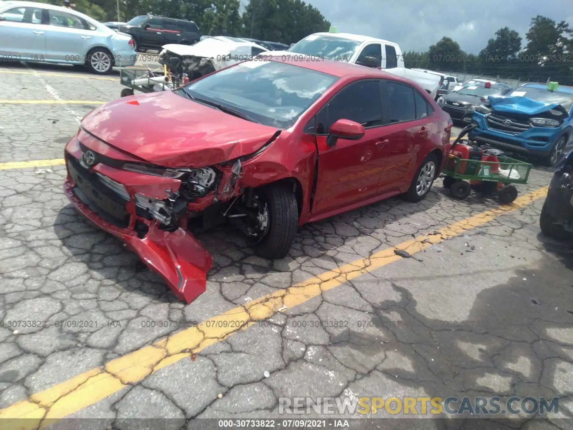 2 Photograph of a damaged car JTDEPMAEXMJ159708 TOYOTA COROLLA 2021