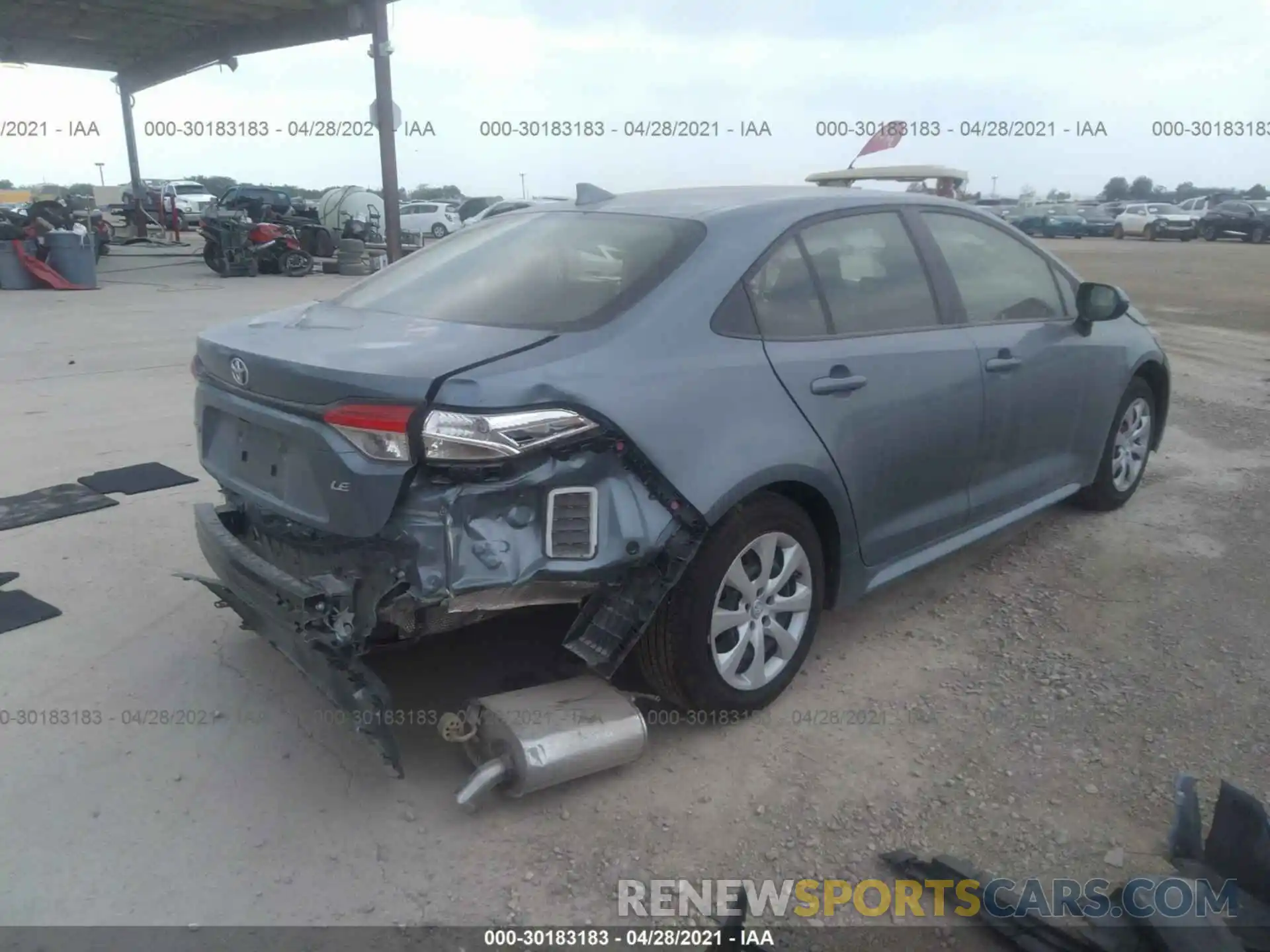 4 Photograph of a damaged car JTDEPMAEXMJ163841 TOYOTA COROLLA 2021