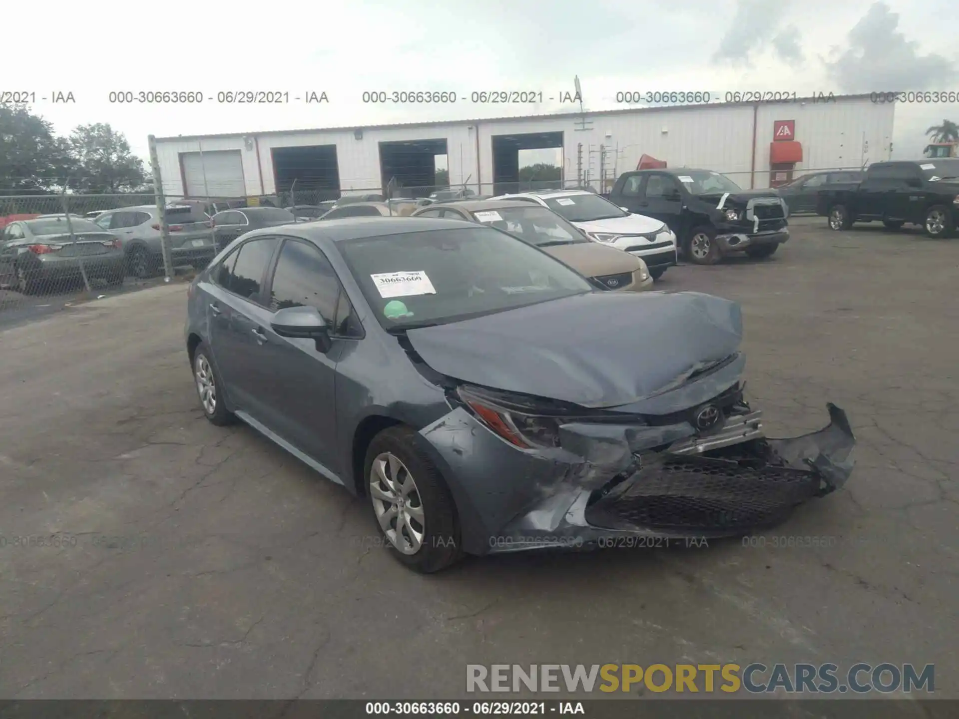 1 Photograph of a damaged car JTDEPMAEXMJ166187 TOYOTA COROLLA 2021