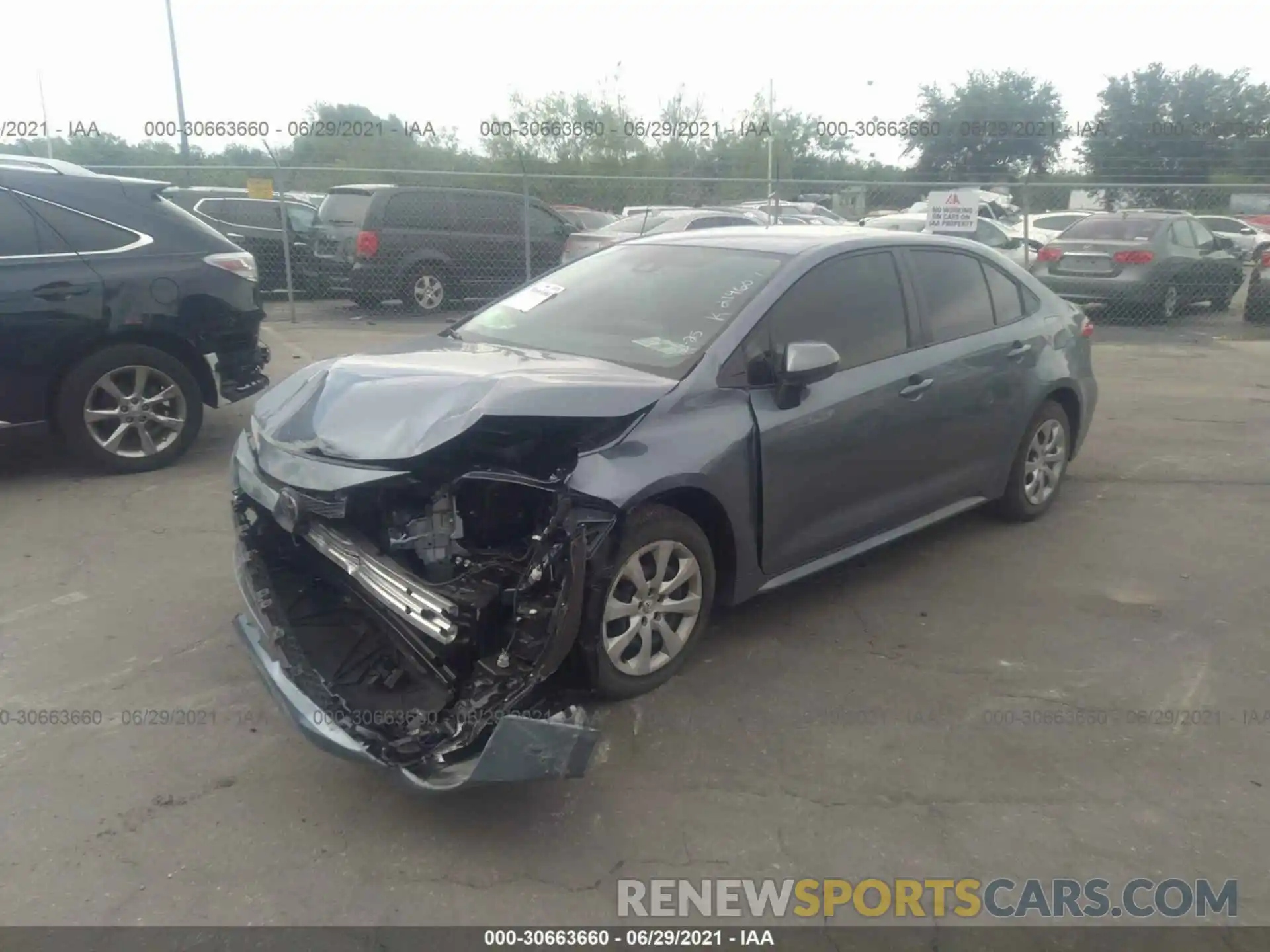 2 Photograph of a damaged car JTDEPMAEXMJ166187 TOYOTA COROLLA 2021